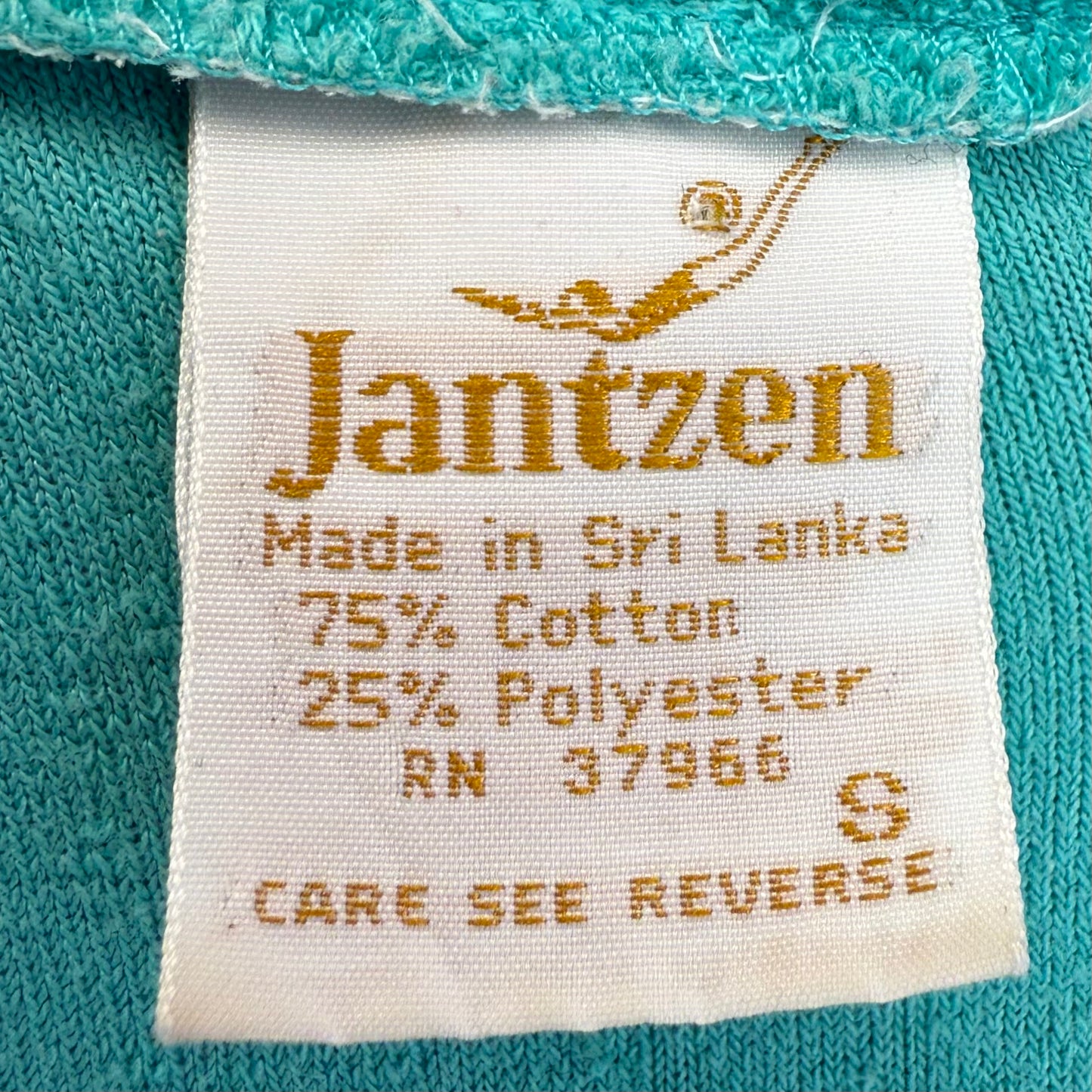1980s Teal Terry Cloth Swimsuit Cover Up Robe, Jantzen Size Small-Medium, Beach Jacket