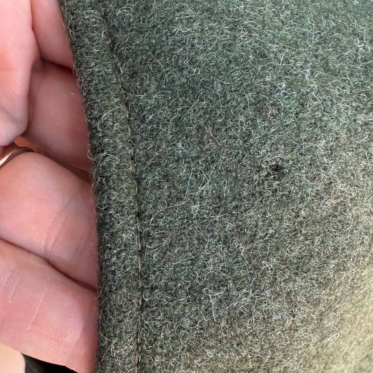 1990s Filson Green Wool Vest, Style 20, C.C. Filson Co Size 42