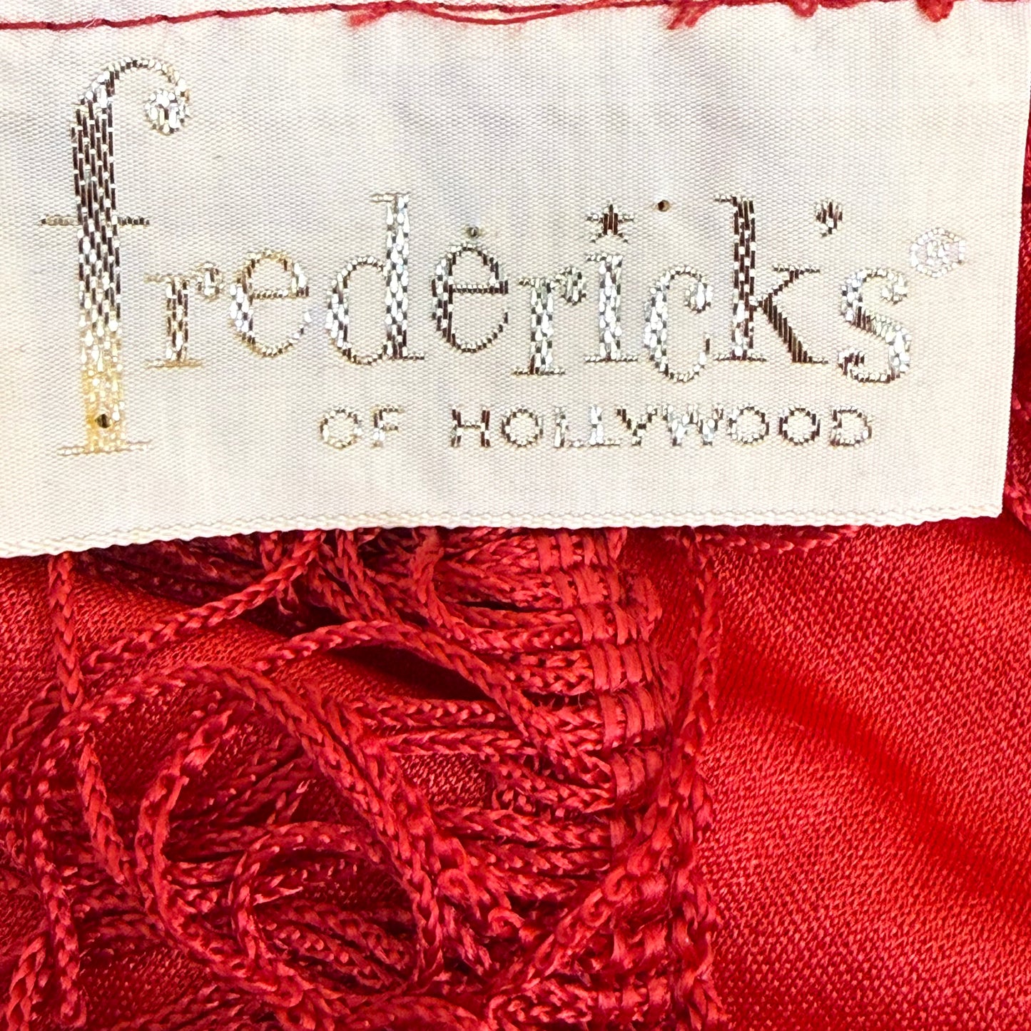 1970s Red Fringe Dress, Frederick’s of Hollywood Size Medium, 70s does 20s