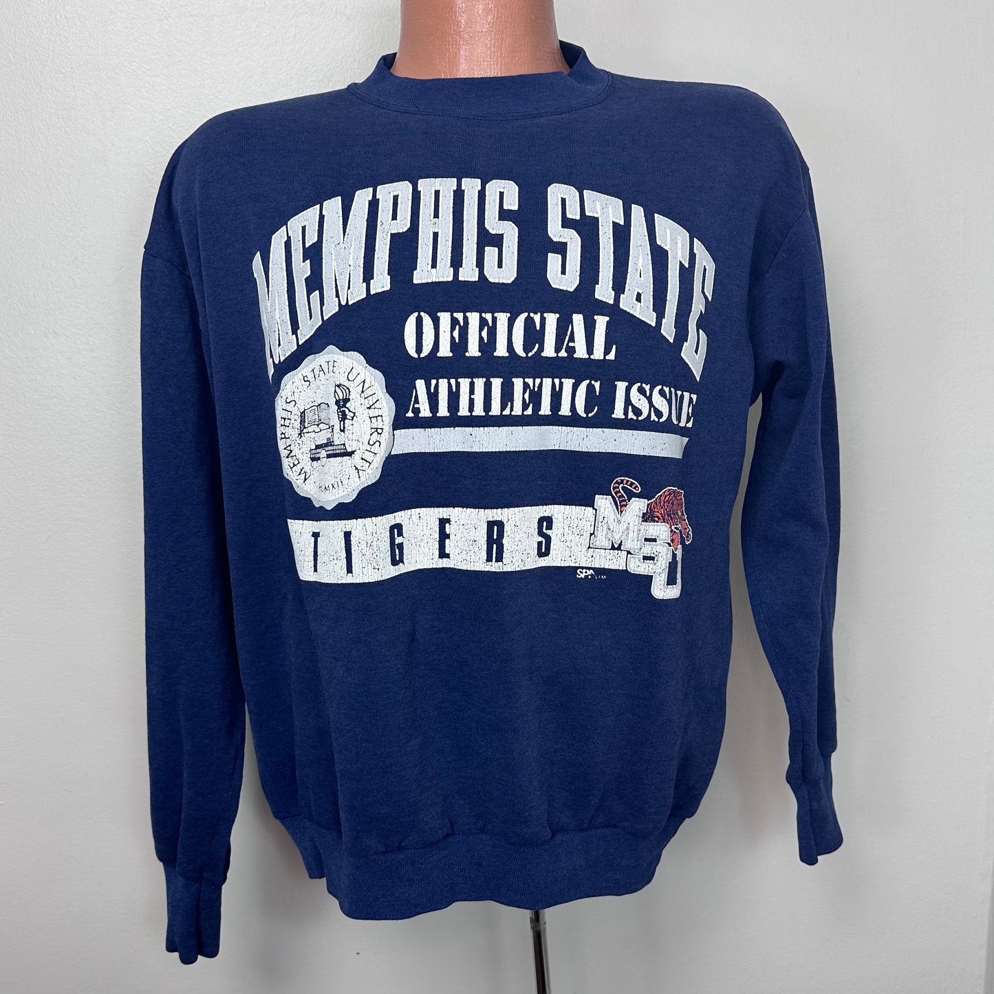 1980s Memphis State Tigers Sweatshirt, Signal Size XL, Official Athletic Issue