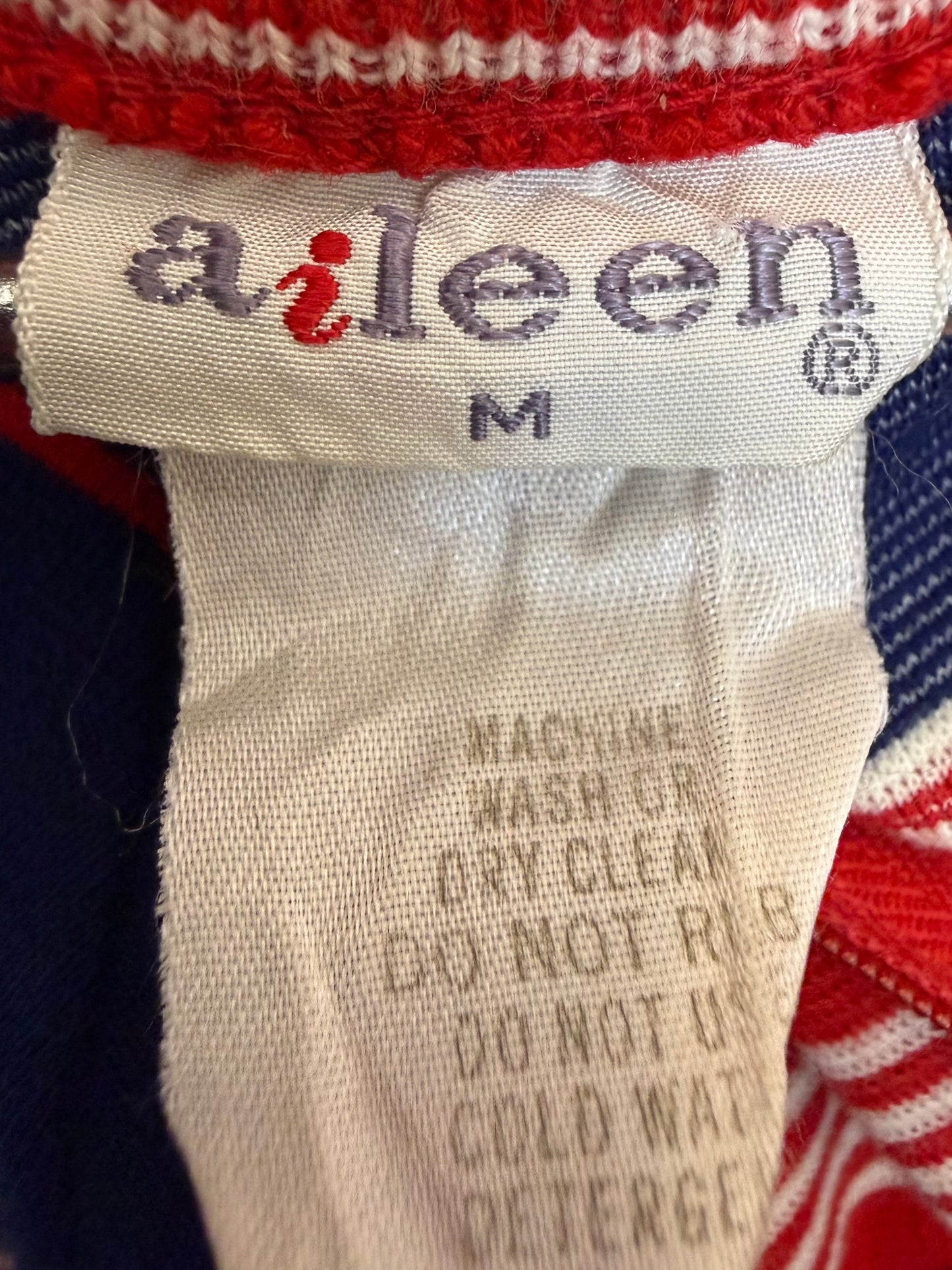 1970s Red White and Blue Stripe Knit Micro Mini Dress, Aileen Size Small