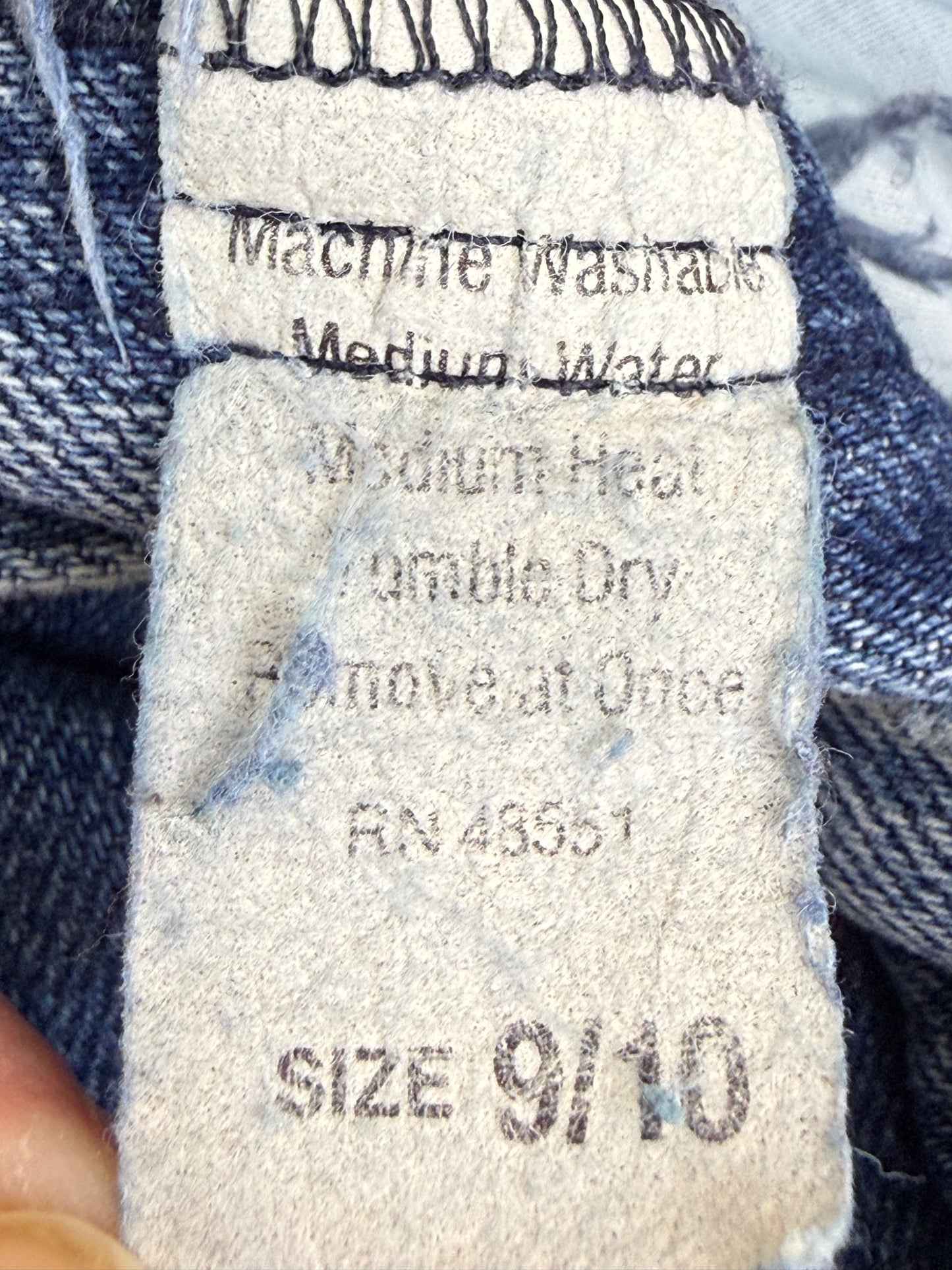 1970s/80s Blue Jeans, High Rise, Straight Leg, March One Size 0, 24.5"x31"