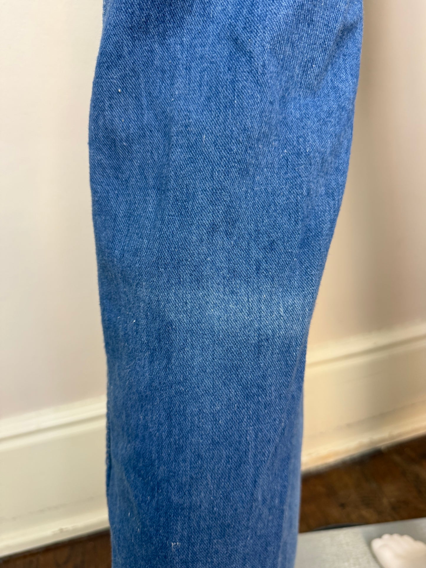 1970s Blue Jeans, K-Mart, 27.5"x30.5", High Rise Straight Leg