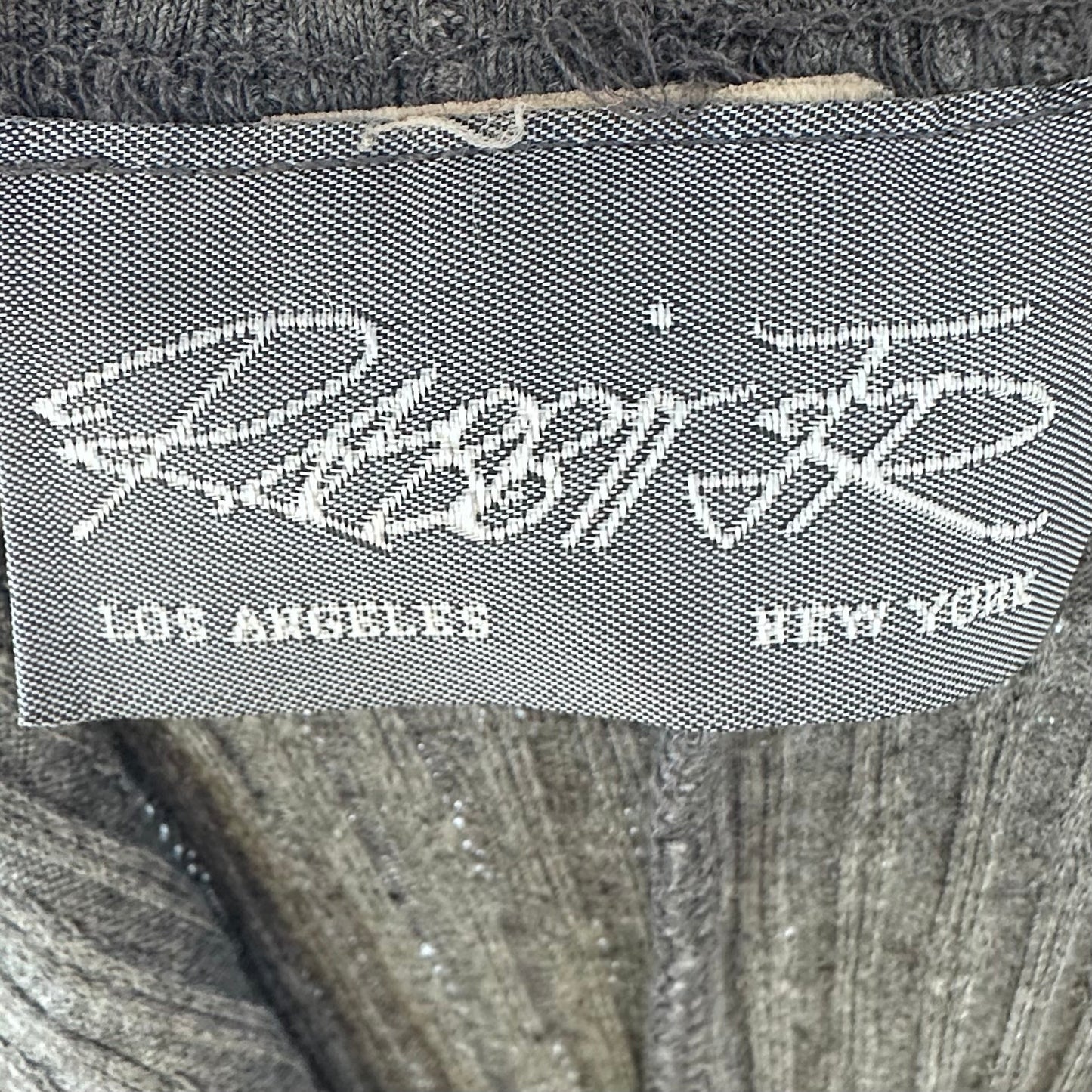 1990s Grey Rib Knit Mini Dress, Rabbit Jr Size XS-Small