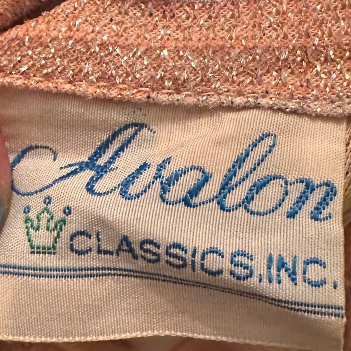 1960s/70s Abstract Pastel Lurex Stripe Maxi Dress, Avalon Classics Size Small