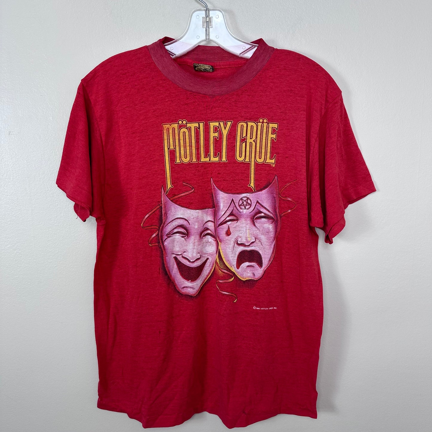 1980s Motley Crue Theater of Pain World Tour 1985-1986 T-Shirt, Size Medium, Distressed