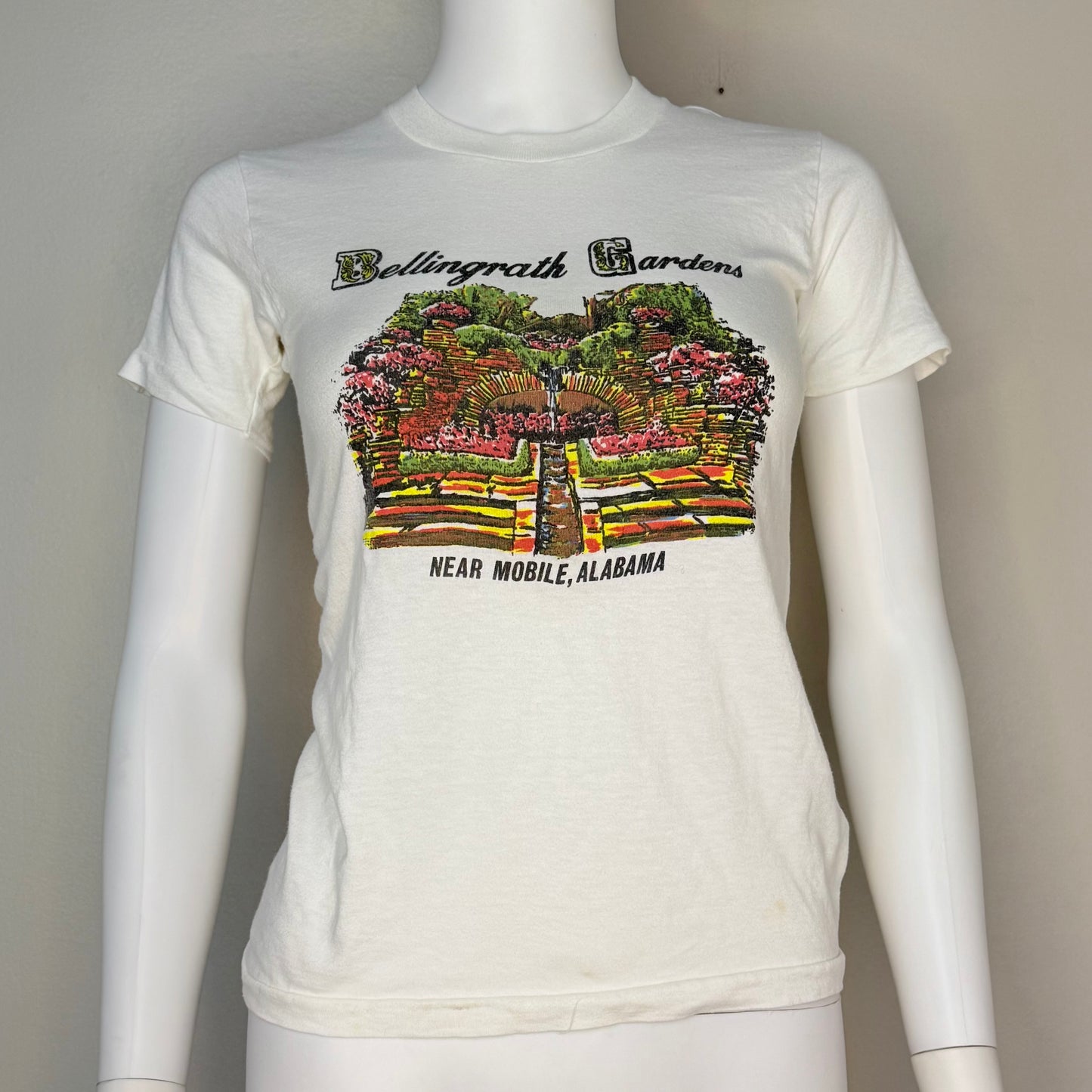 1960s/70s Kids Bellingrath Gardens T-Shirt, Enco Originals Youth Size 10/Adult Size XS, Mobile Alabama