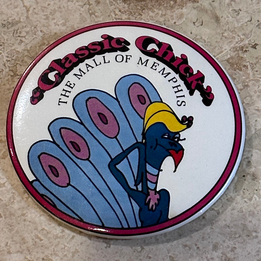 1980s “Classic Chick” The Mall of Memphis Pinback Button, 3”