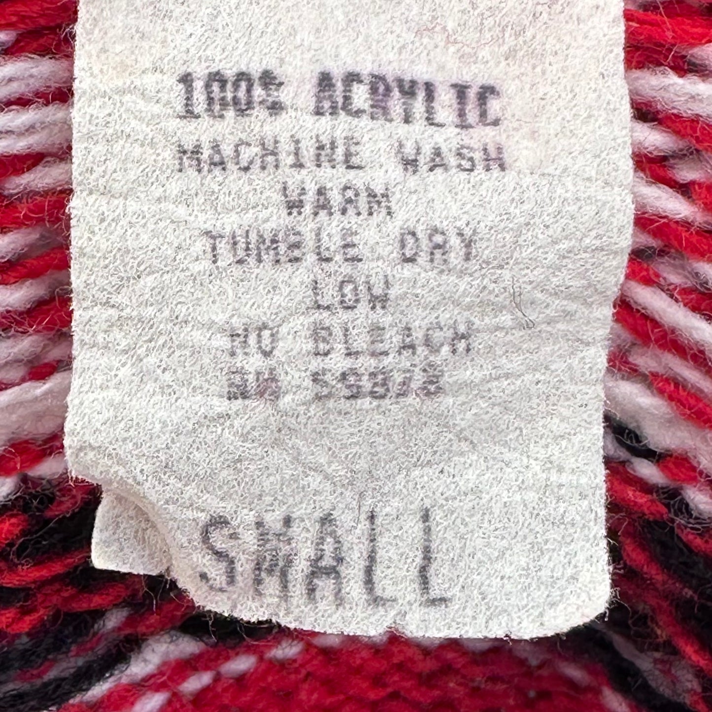 1980s Red Snowflake Sweater, American Pride Size Small