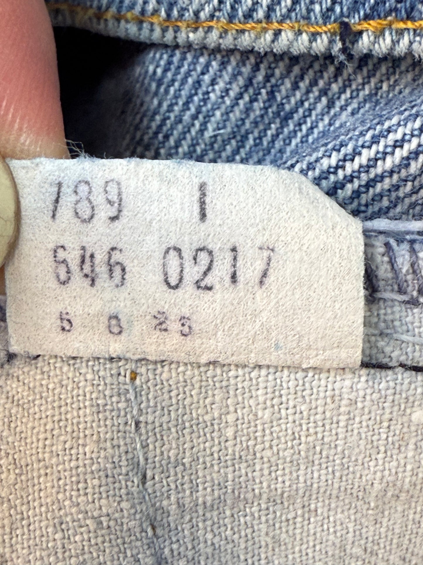 1970s Levi’s 646 Flare Leg Blue Jeans, 27.5"x29", Orange Tab Denim, Distressed