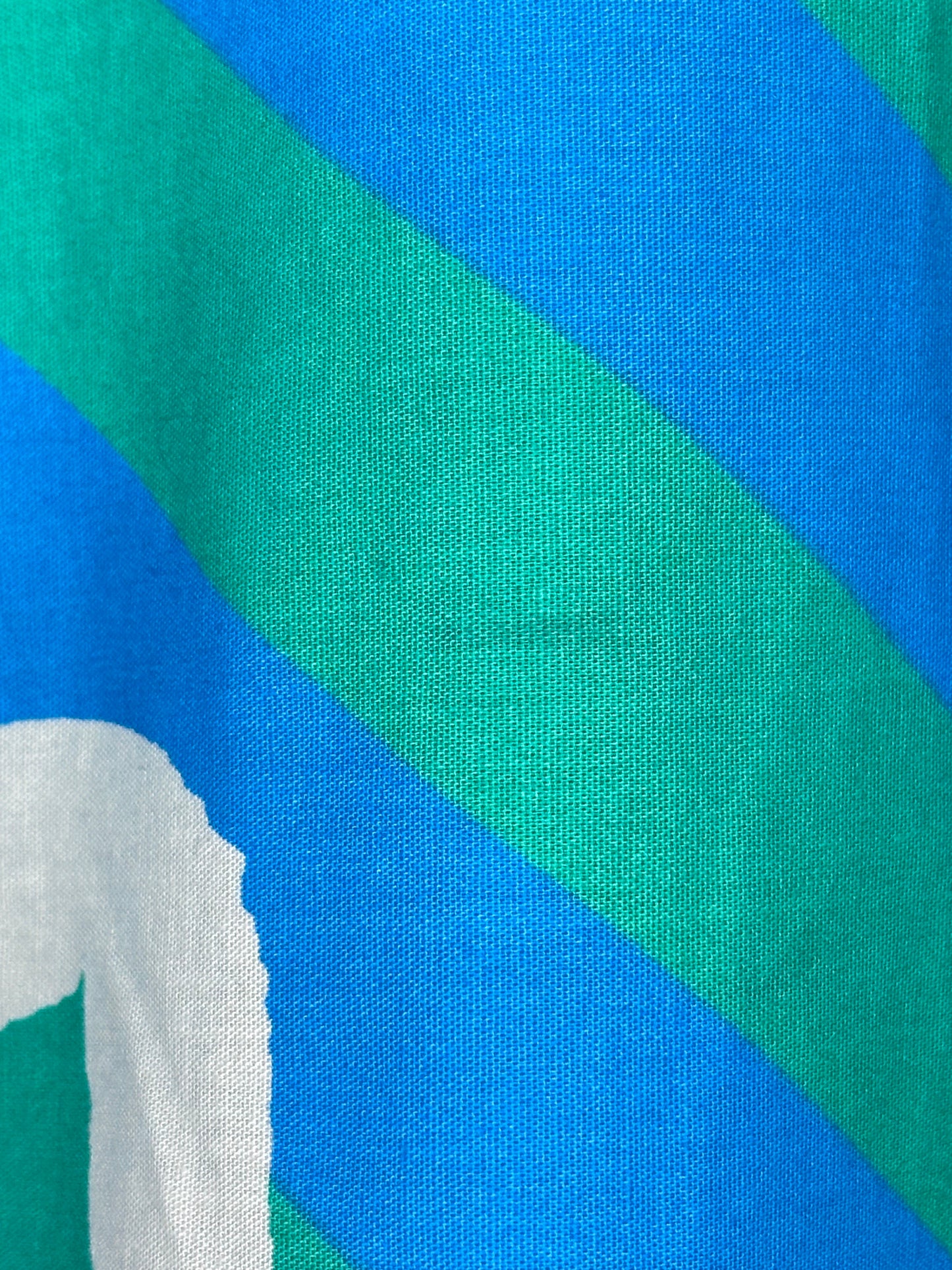 1980s Green and Blue Stripe Skirt, Sanibel Sport Size Small
