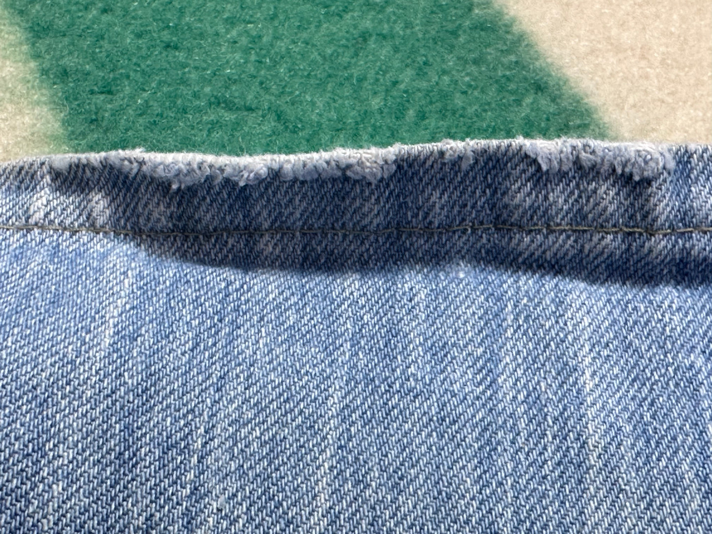 1970s Levi’s Orange TabBell Bottom Blue Jeans, 35.5"x31"