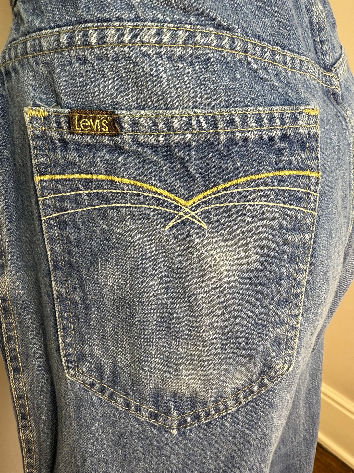 1980s Blue Jeans, Levi’s, 32"x32", Black Tab, High Rise Boot Cut