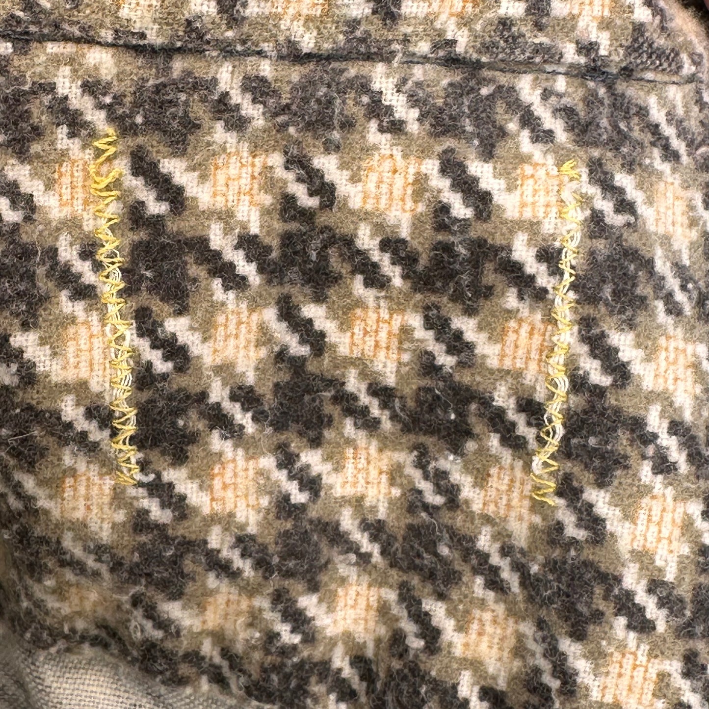 1970s Brown Plaid Flannel Shirt, Size Medium