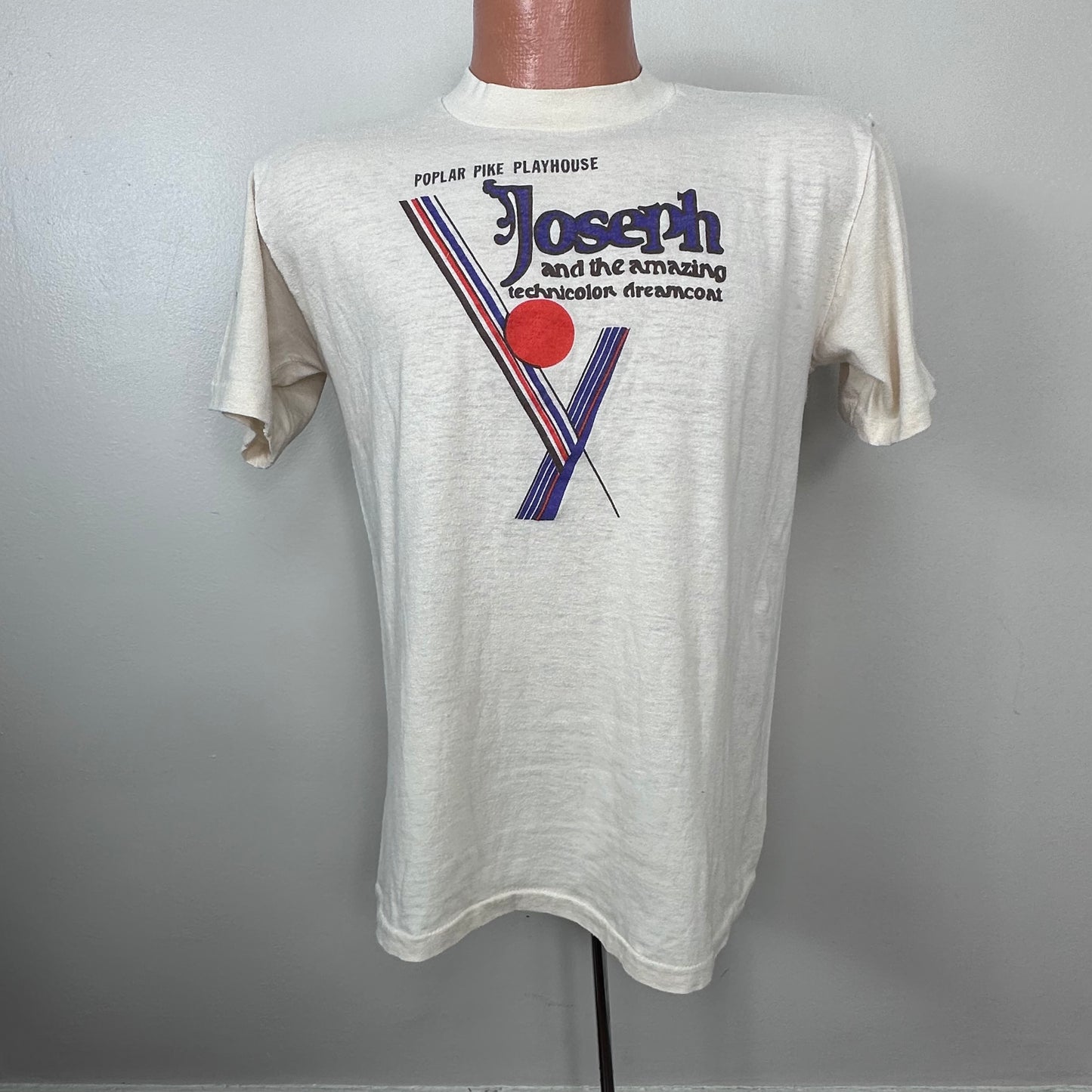 1980s Joseph and The Technicolor Dreamcoat T-Shirt, T-Plus Size Medium, Poplar Pike Playhouse 1983