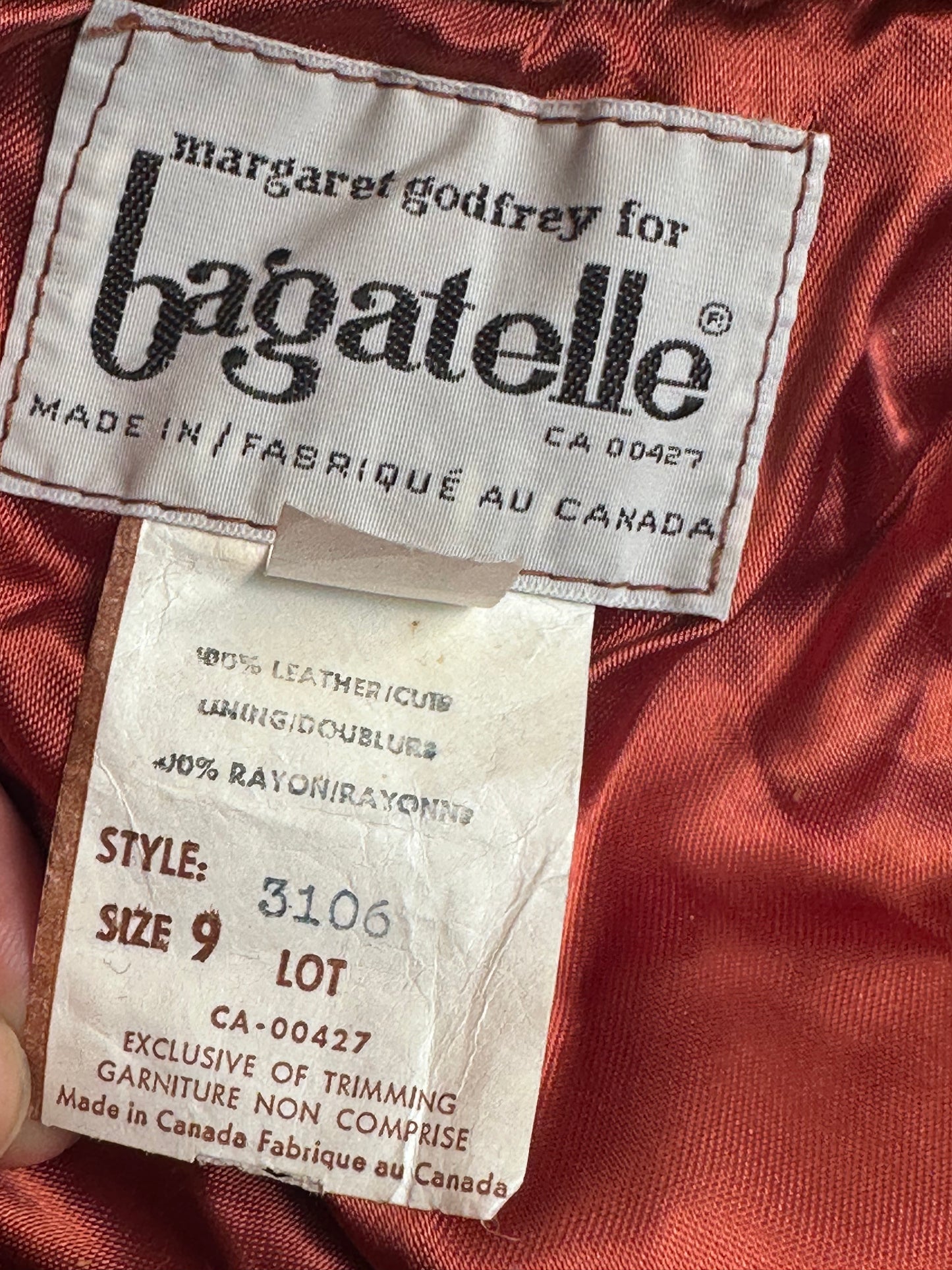 1970s Women’s Brown Leather Three Piece Pant Suit, Margaret Godfrey for Bagatelle Size XS, Blazer Vest Pants