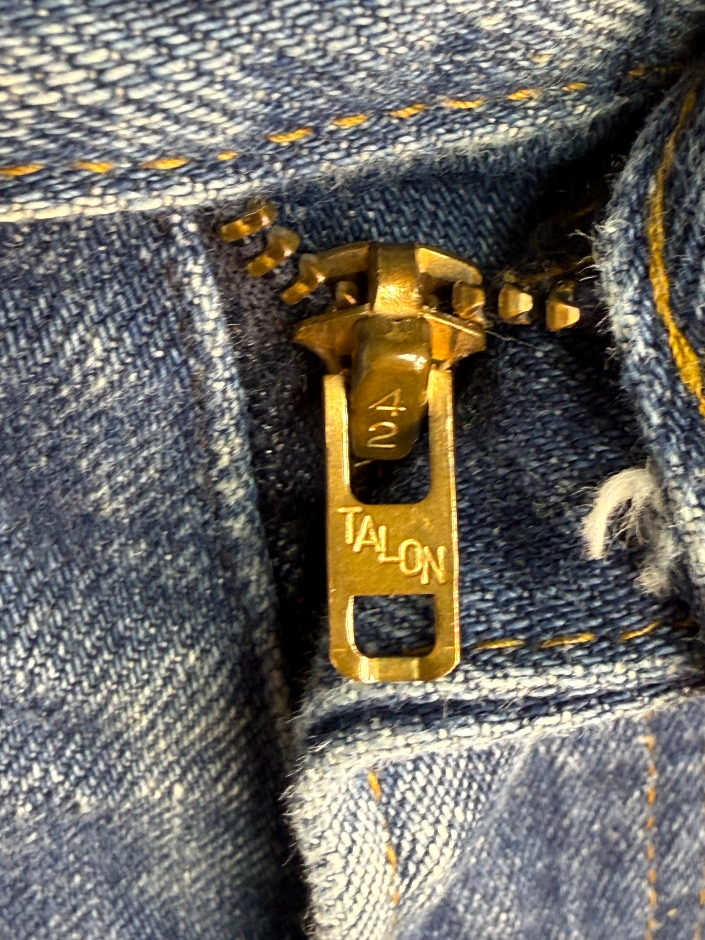 1970s Levi’s 684 Bellbottom Blue Jeans, 29"x31", Orange Tab