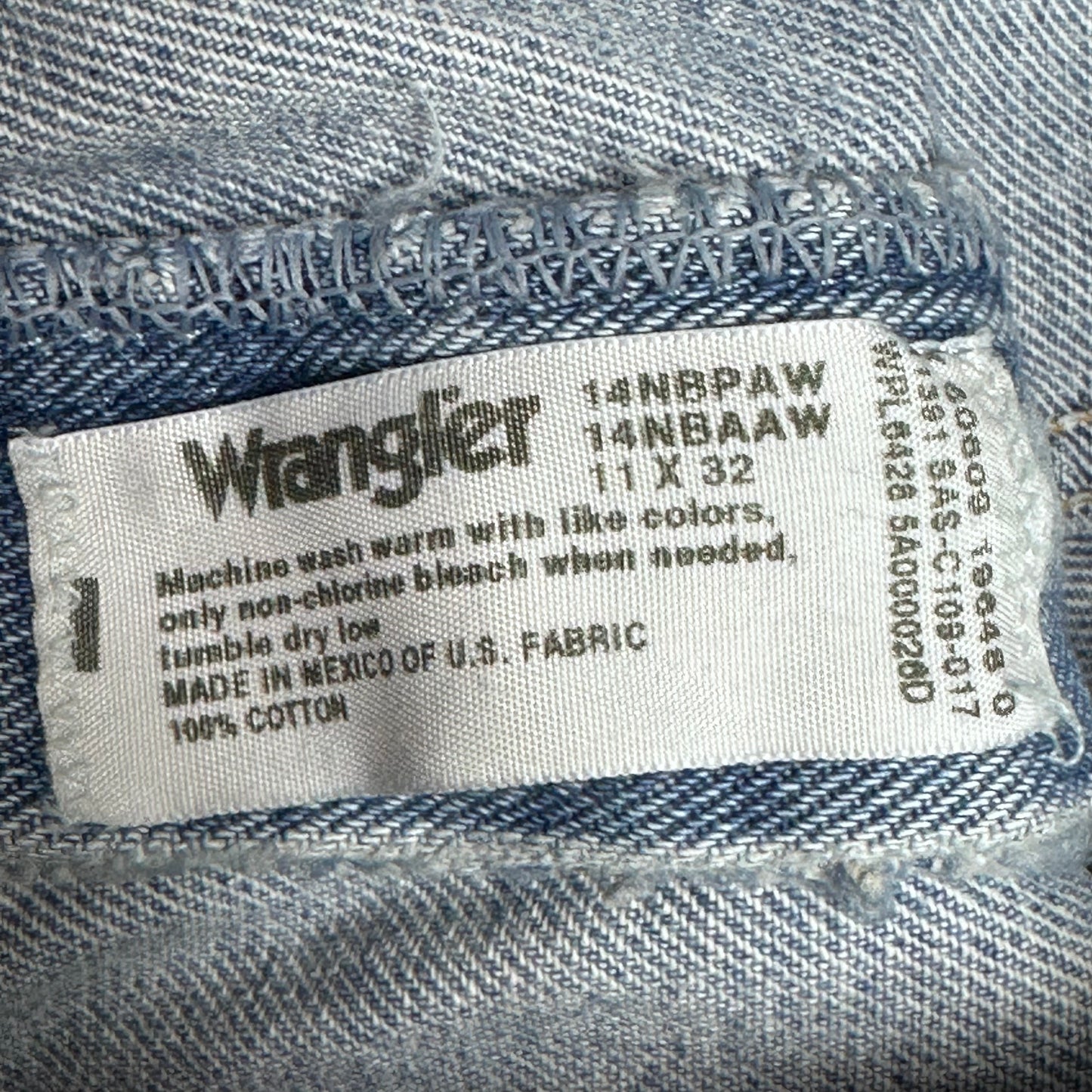 1990s Wrangler Bareback Jeans, Light Wash, Size 9/10, 29"x31.5"