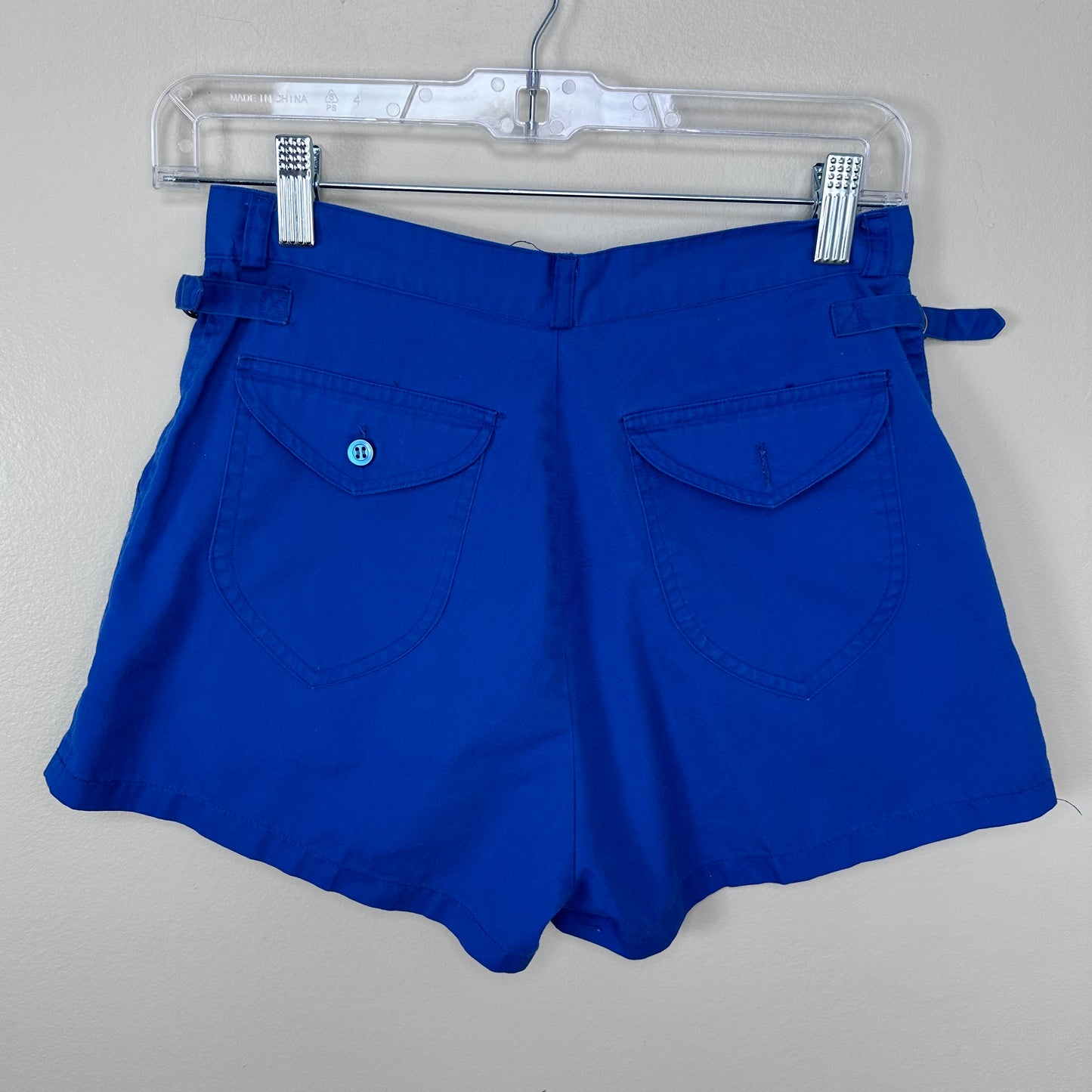 1980s Blue Side Buckle Shorts, C’est Joli Size XS