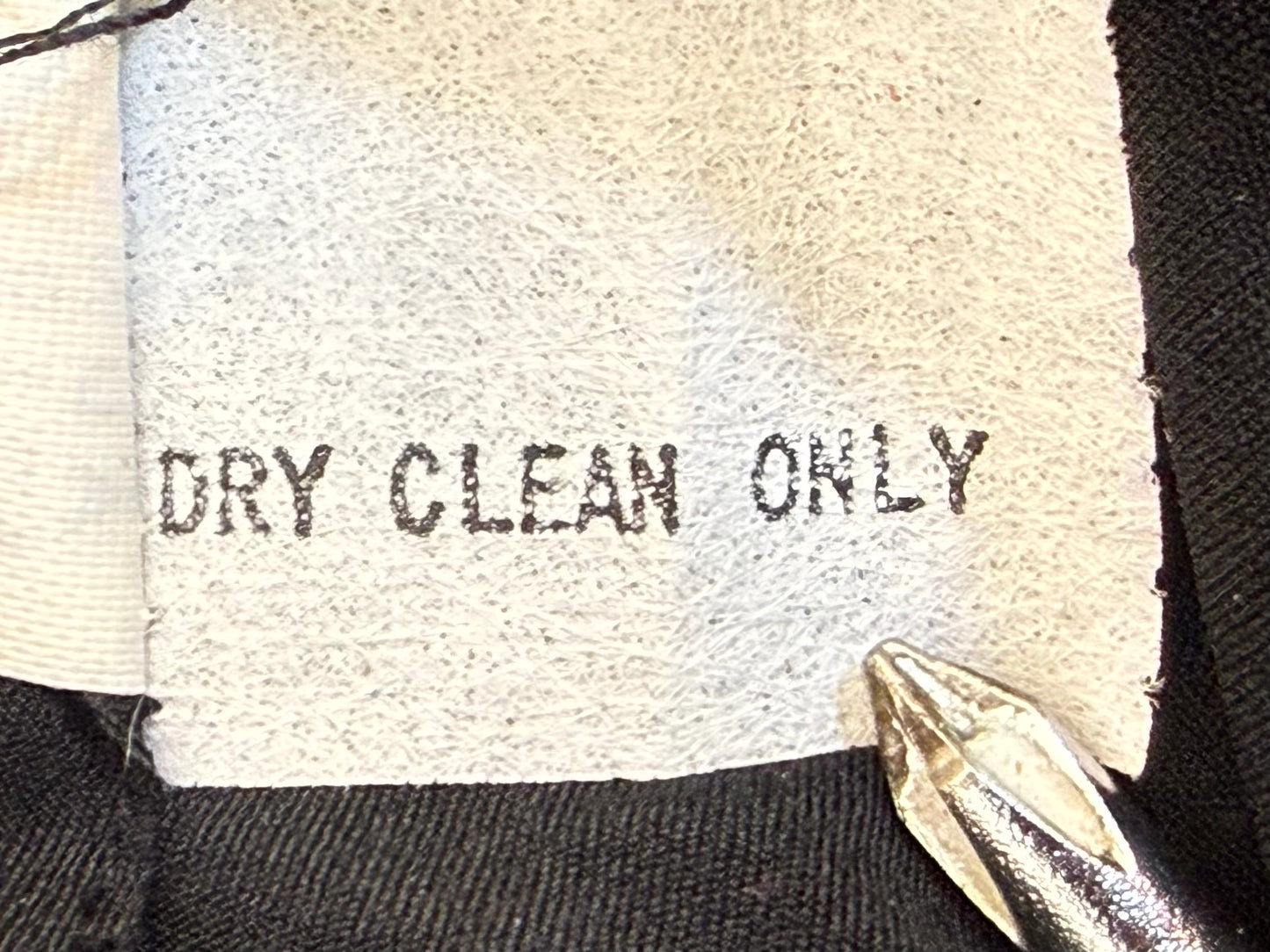 1970s/80s Black Handkerchief Hem Drop Waist Wrap Dress with Beaded Panel, Rimini Size Small-Medium