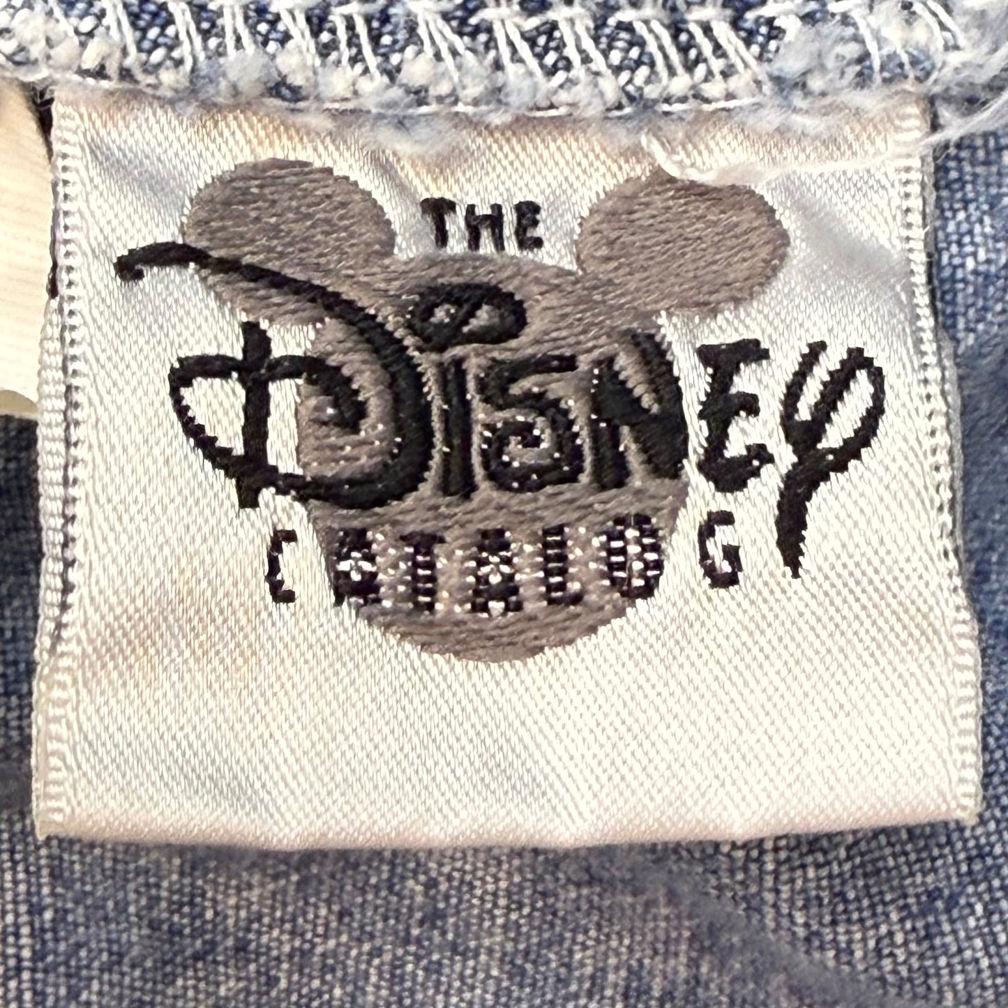 1990s Aristocats Marie Embroidered Denim Shortalls, The Disney Catalog Size 4T, Blue Jean Overalls
