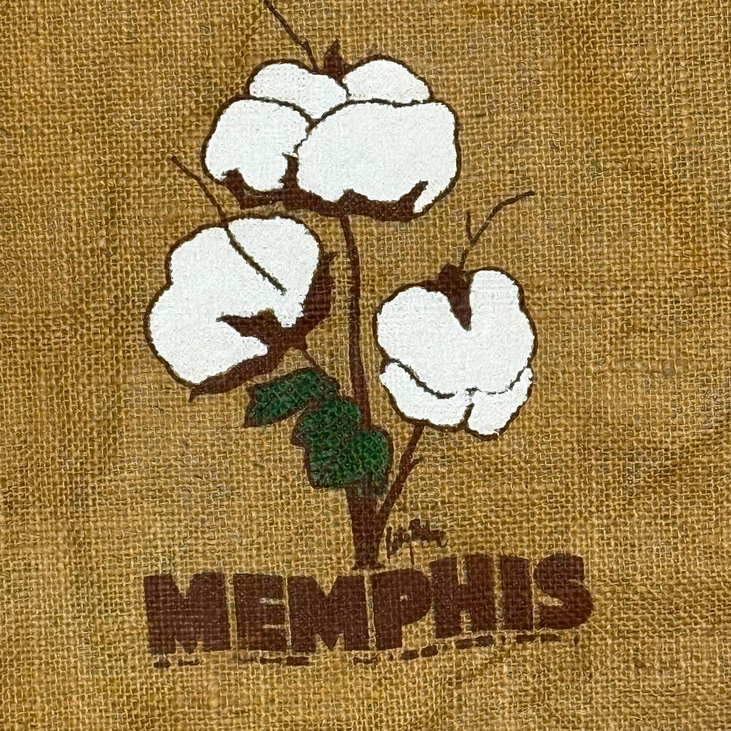 1970s/80s Memphis Cotton Burlap Tote Bag