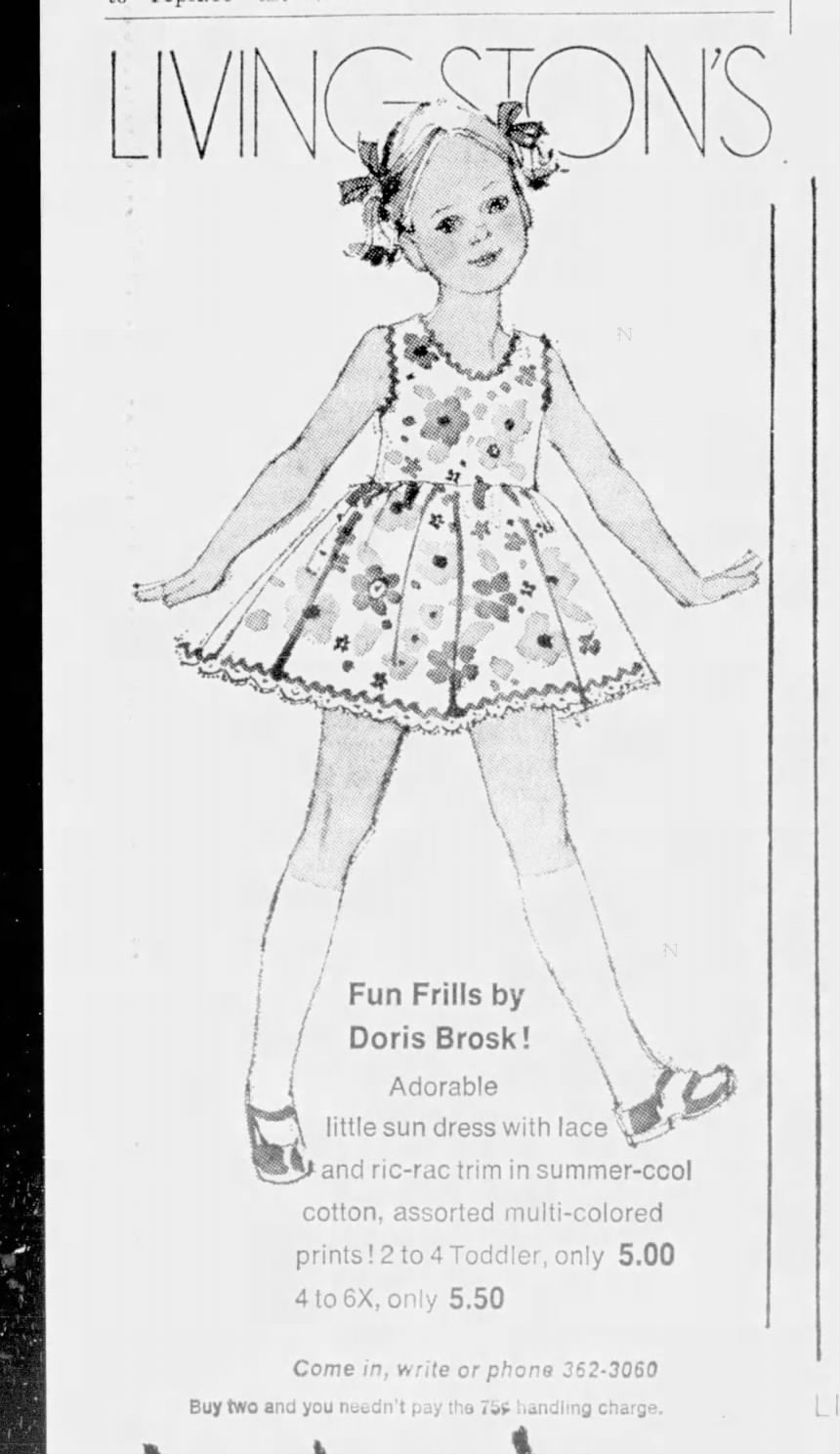 1970s Girls' I Am A Good Girl Dress, Fun Frills by Doris Brosk Size 7/8