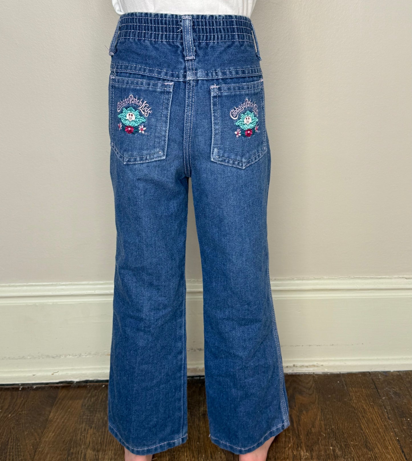 1980s Cabbage Patch Kids Blue Jeans, Embroidered Pockets