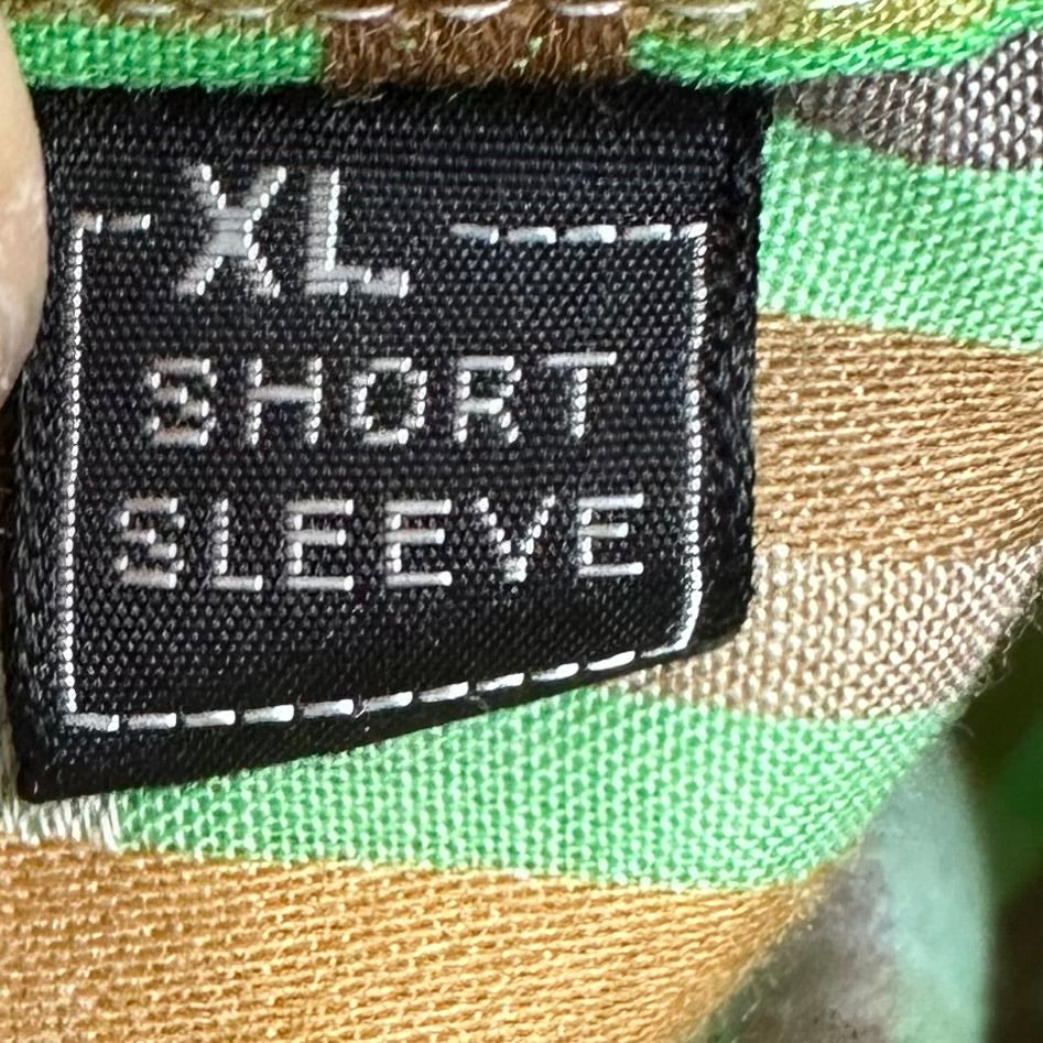 1970s/80s Green Plaid Short Sleeve Shirt, Omni New York Size XL