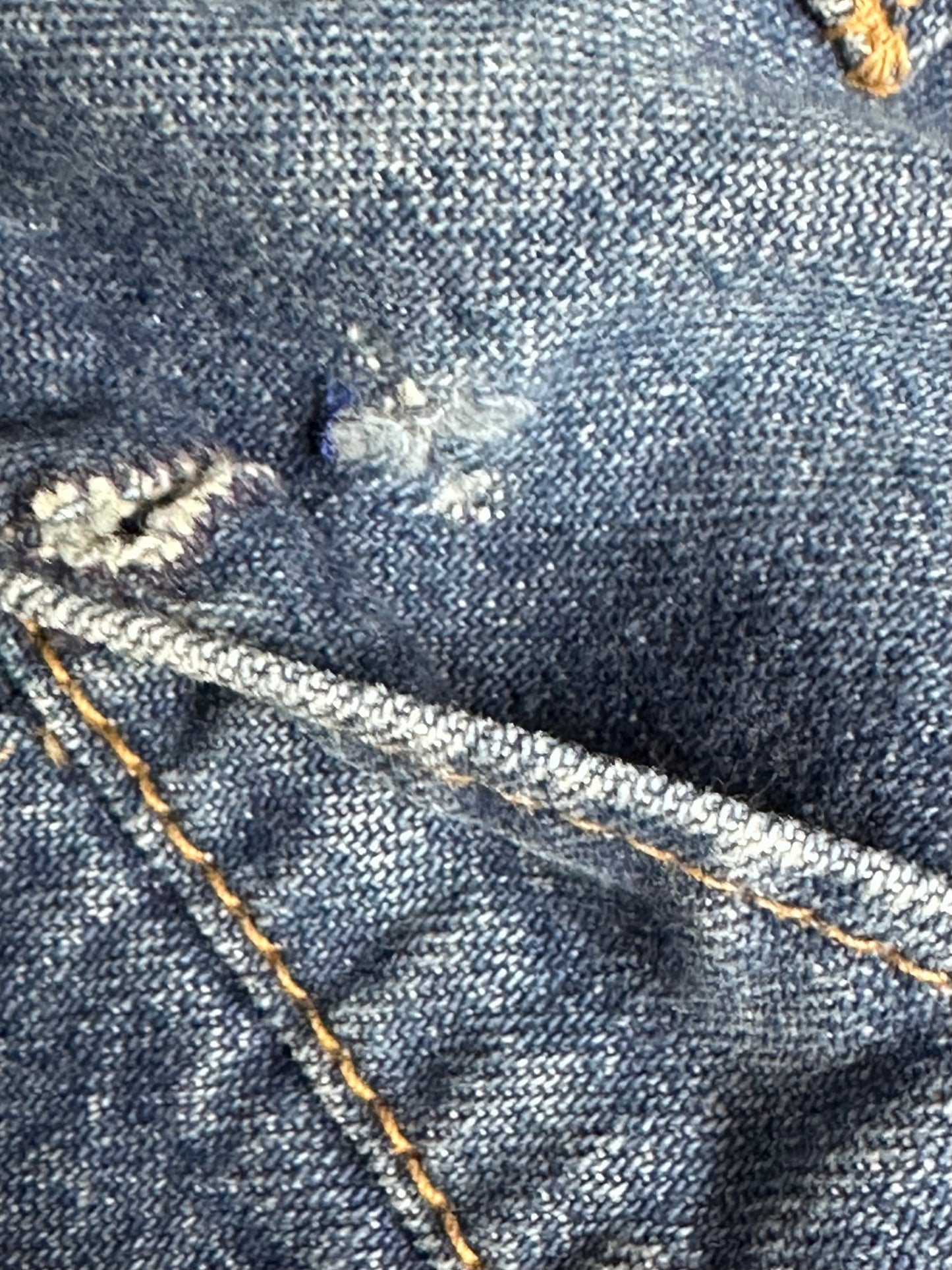 1970s Liberty Bell Bottom Blue Jeans, 38"x30.5"