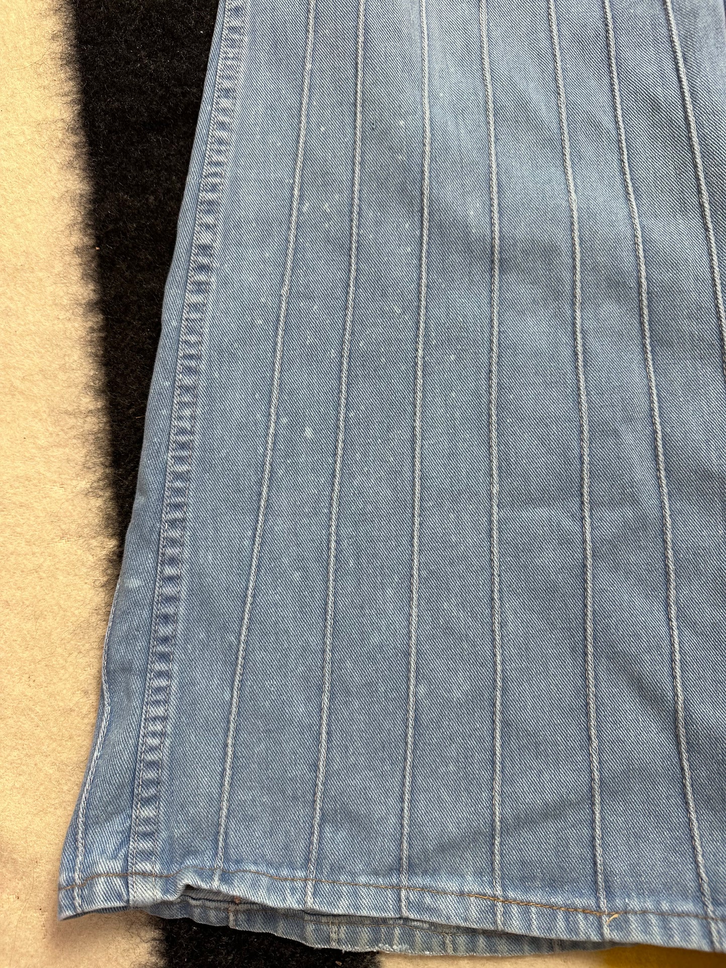 1970s Bell Bottom Jeans with Pintucks, Saturday’s Generation, 33.5"x33.25"