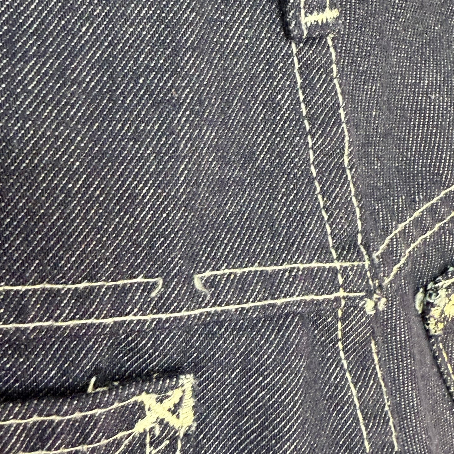 1970s Kids Flare Leg Blue Jeans, Sears Toughskins Size 7 Slim
