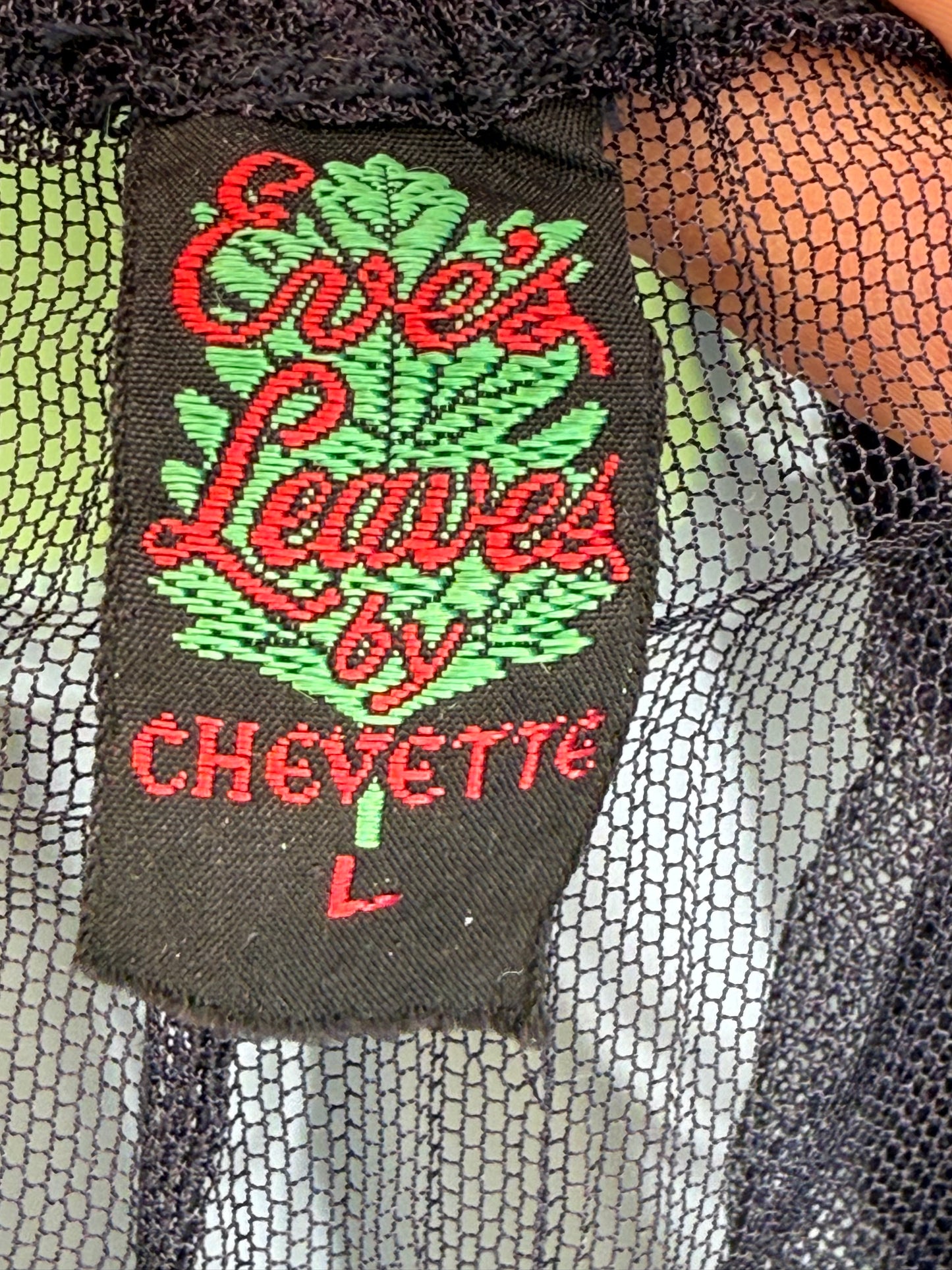 1960s Eve’s Leaves Panties, Chevette Size Medium, Sheer Black Lingerie