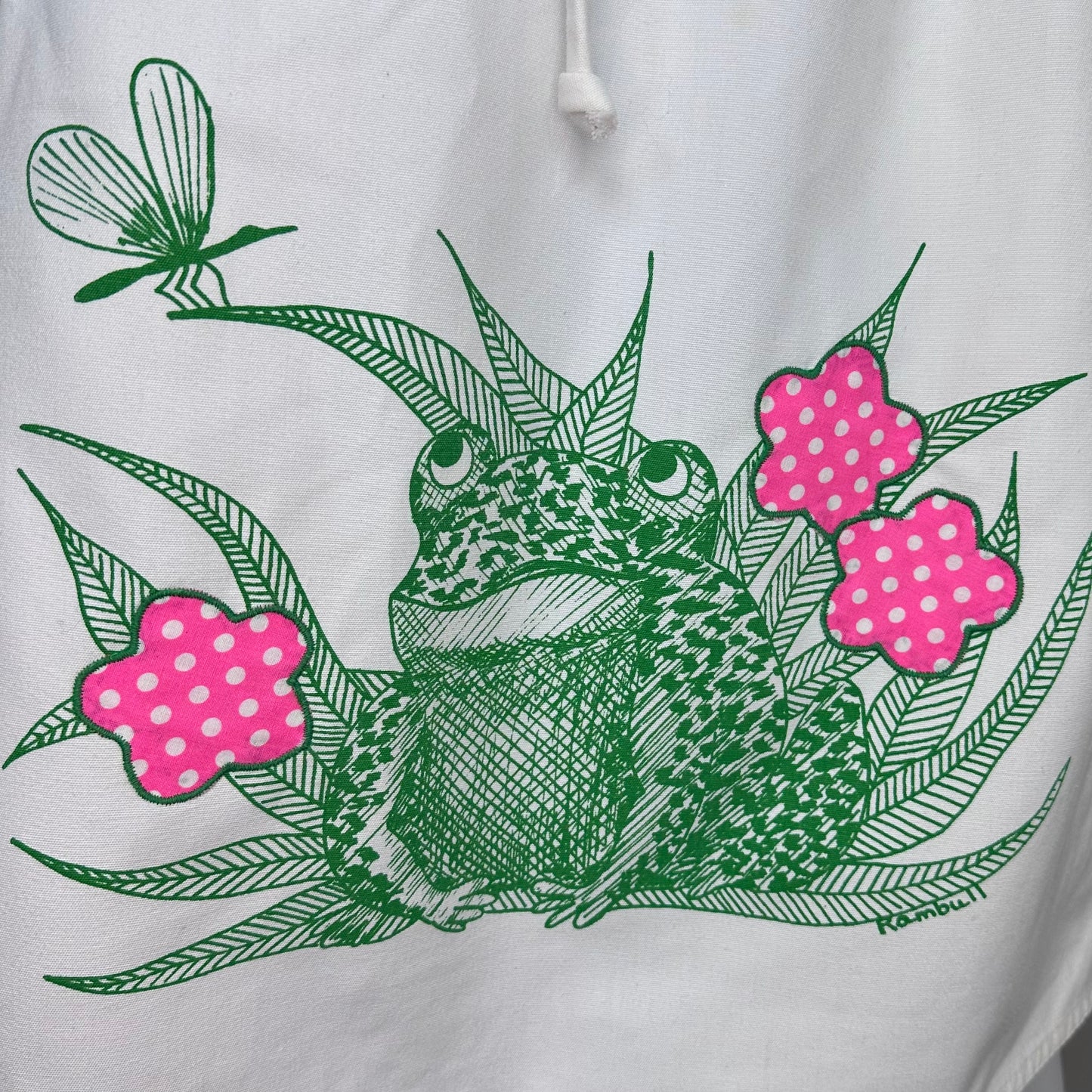 1970s Frog Wrap Skirt and T-Shirt, Haphazard Size Small