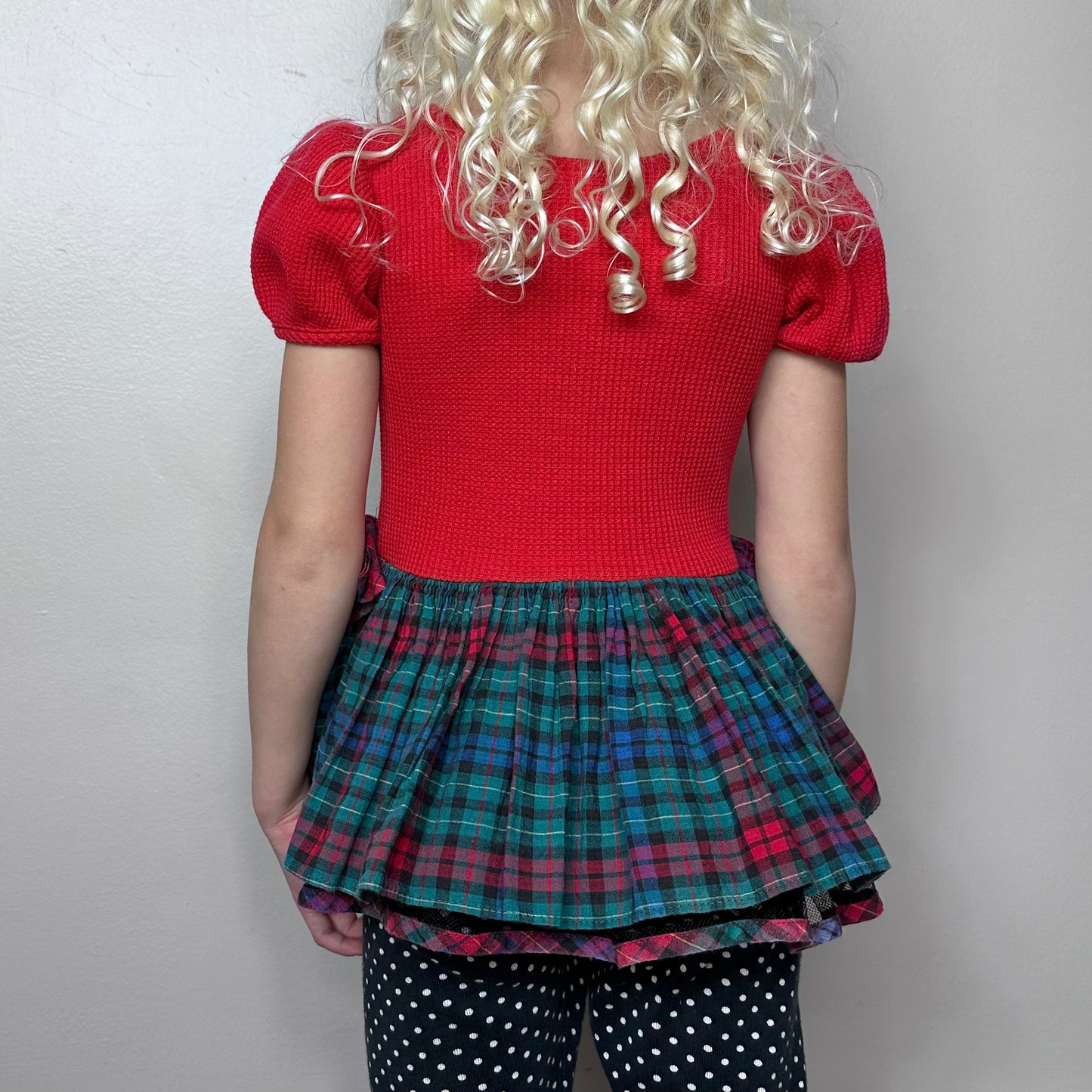 1990s Red and Green Plaid Dress, Bonnie Jean New York Size 2T