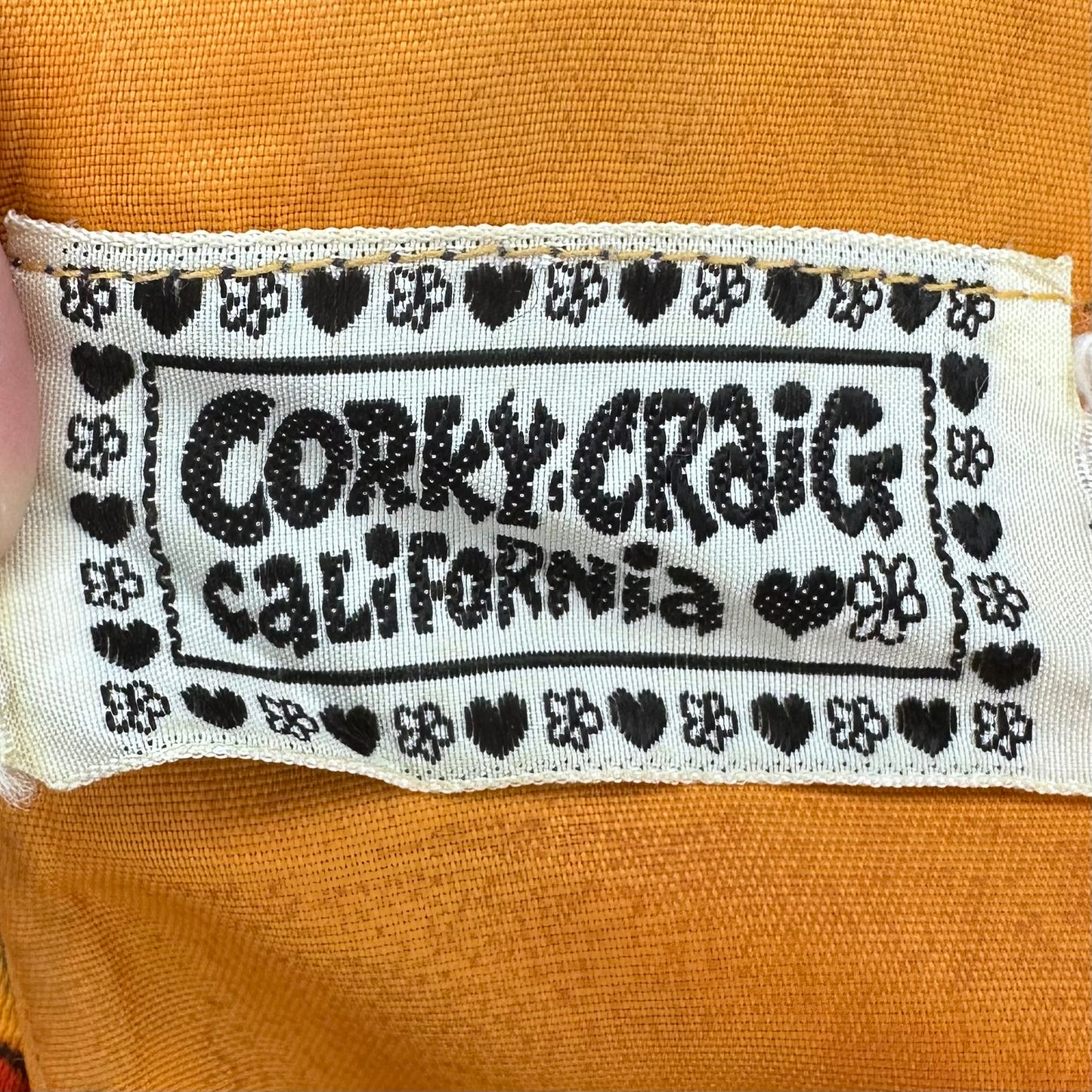 1970s Psychedelic Buttefly Print Set, Tunic and Shorts, Corky Craig California Size Small