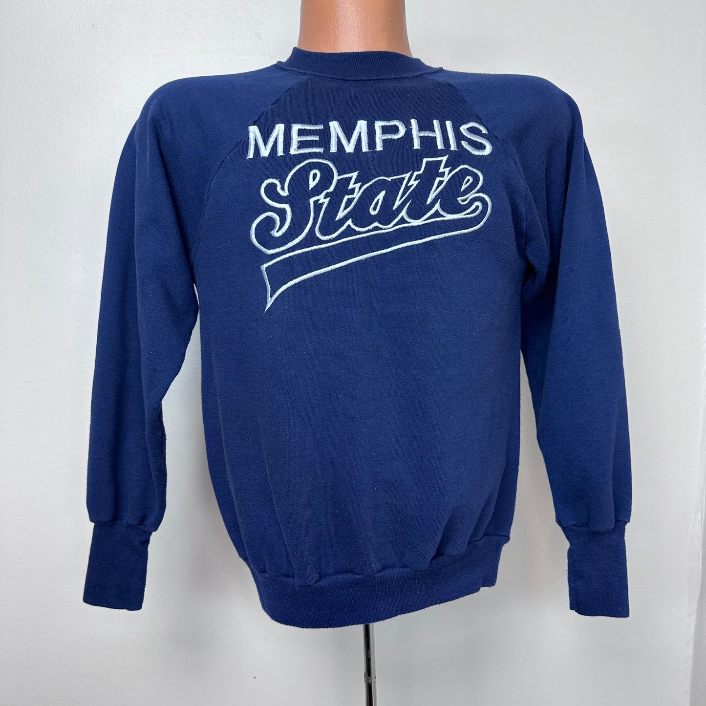 1980s Memphis State University Sweatshirt, Embroidered, Size Small