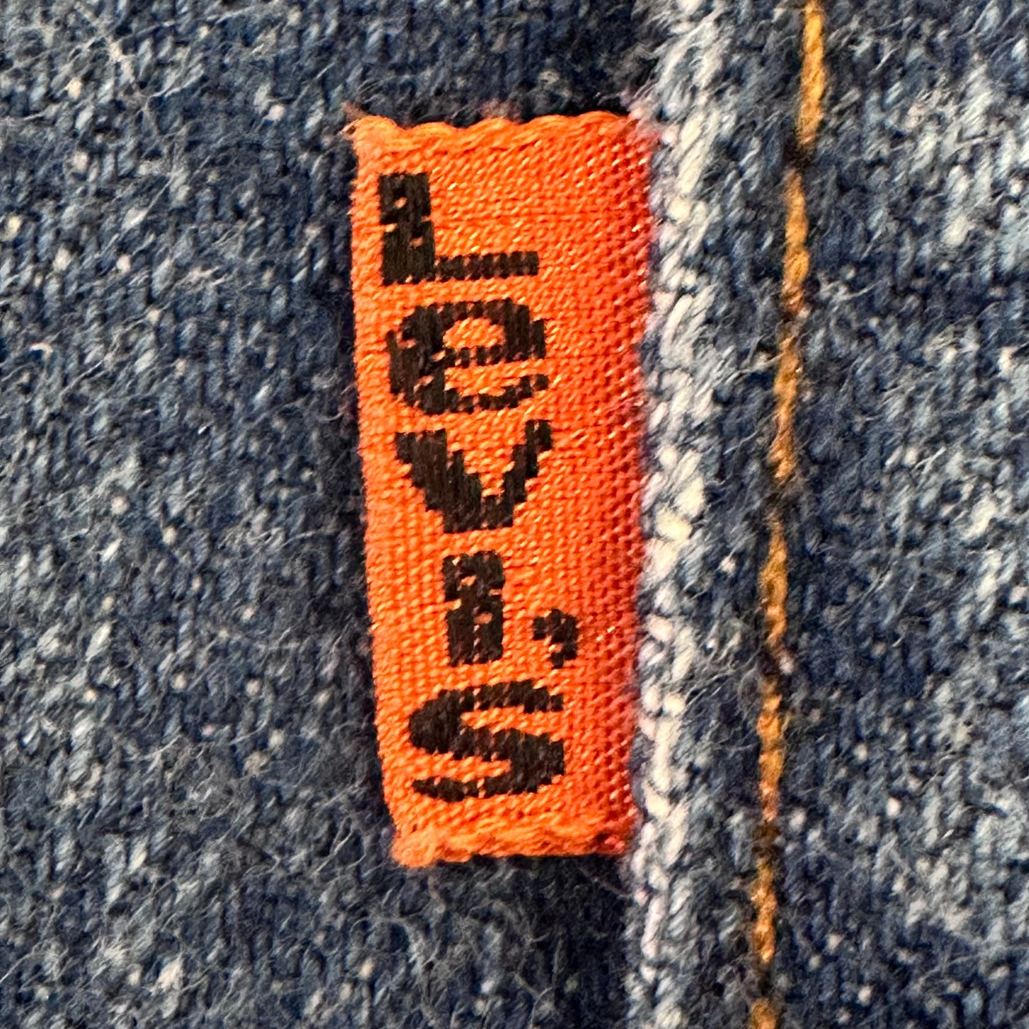 1980s Levi’s 505 Blue Jeans, 28.5"x32", Orange Tab