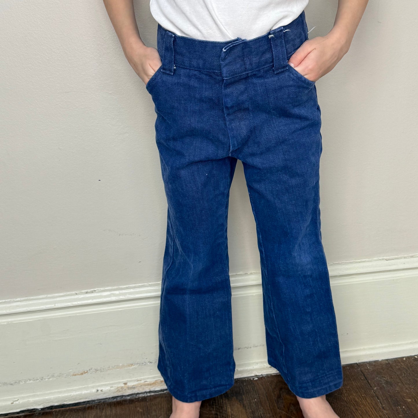 1970s Kids Flare Leg Blue Jeans, Billy the Kid Size 6