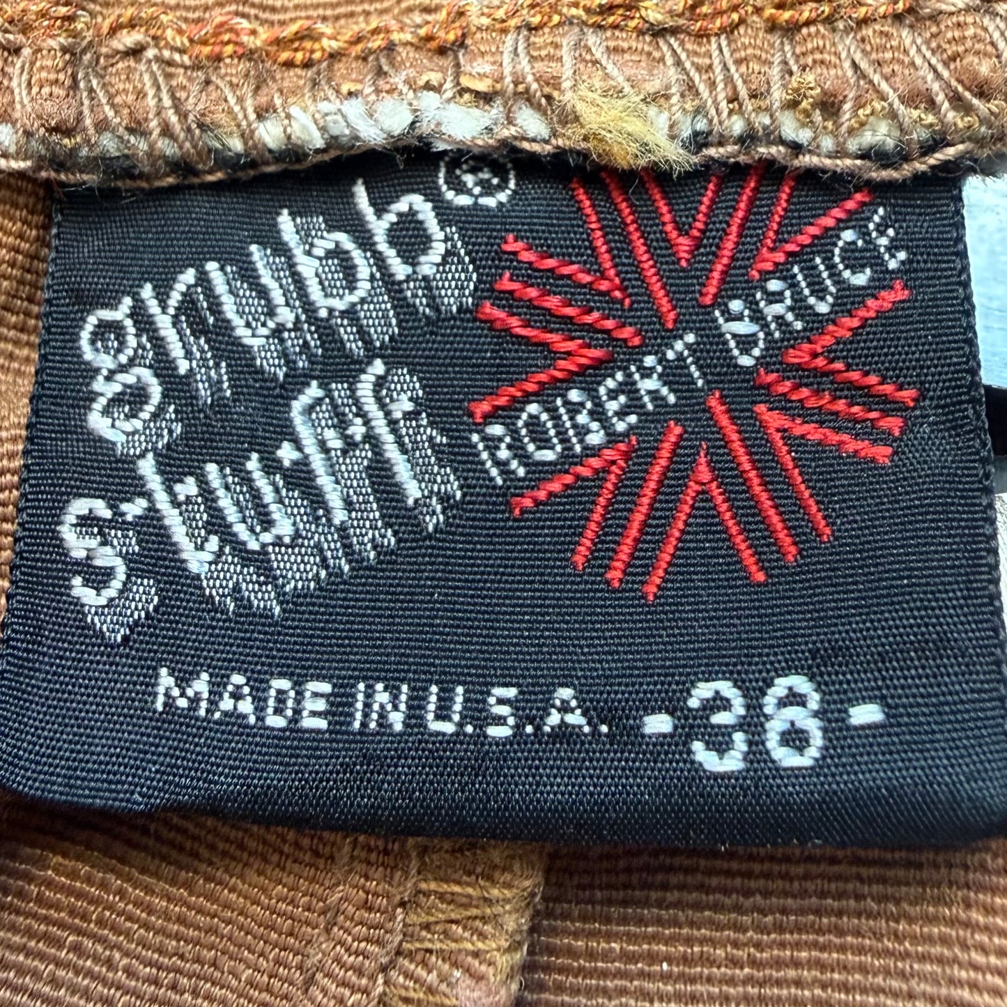 1970s Men’s Brown Swim Trunks, Grubb Stuff Robert Bruce Size Large, Swimsuit Shorts