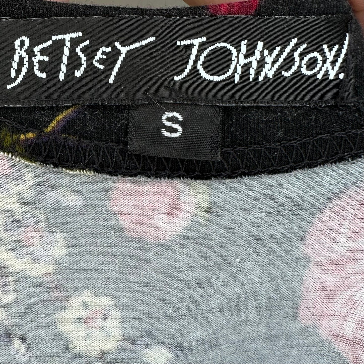 1990s Black Floral Knit Maxi Dress, Betsey Johnson Size Small, Sweetheart Neckline, Drop Waist