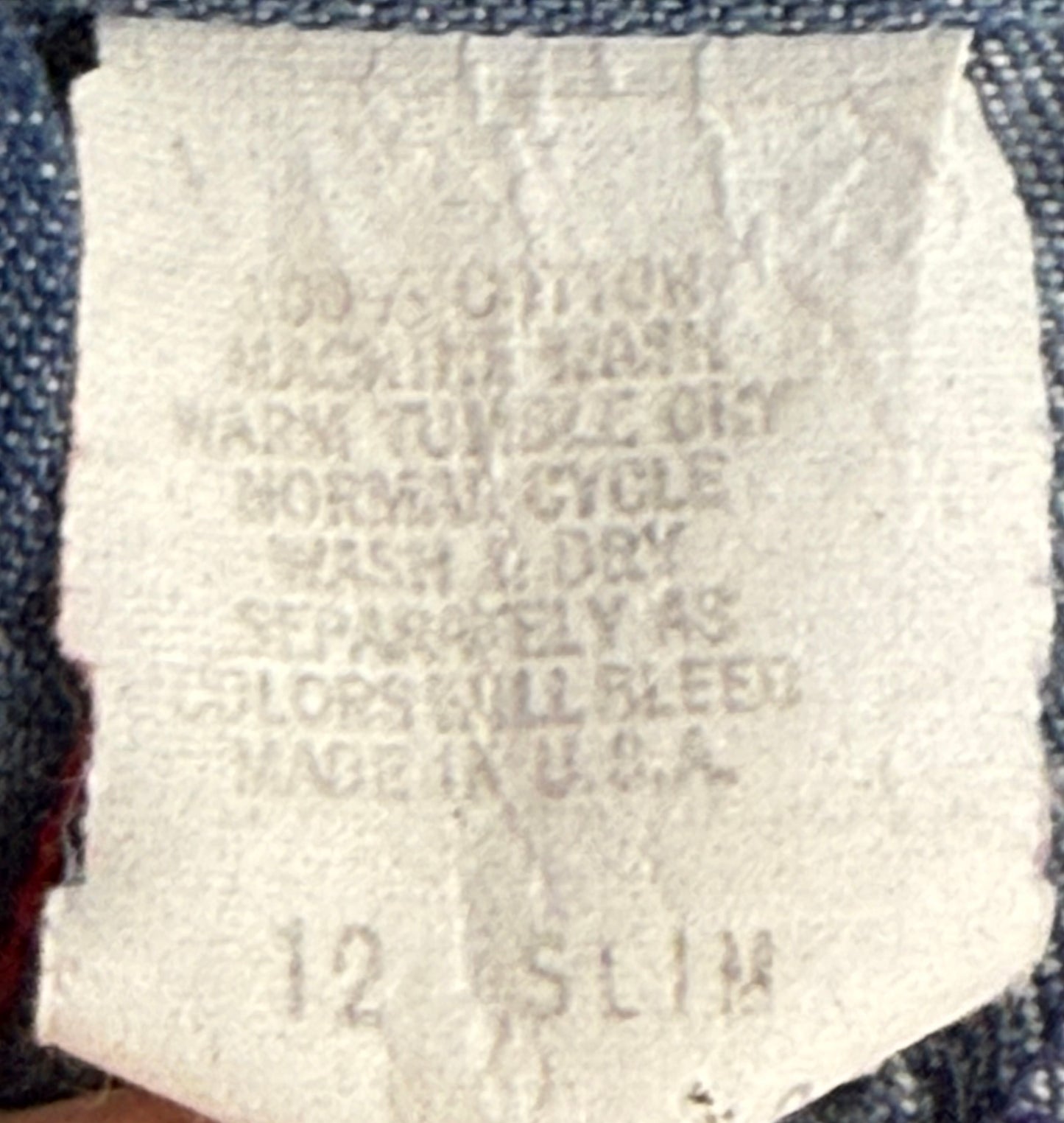 1970s Kids Bellbottom Blue Jeans with Ribbon and Lace Pockets, Luv It Size 8 Slim