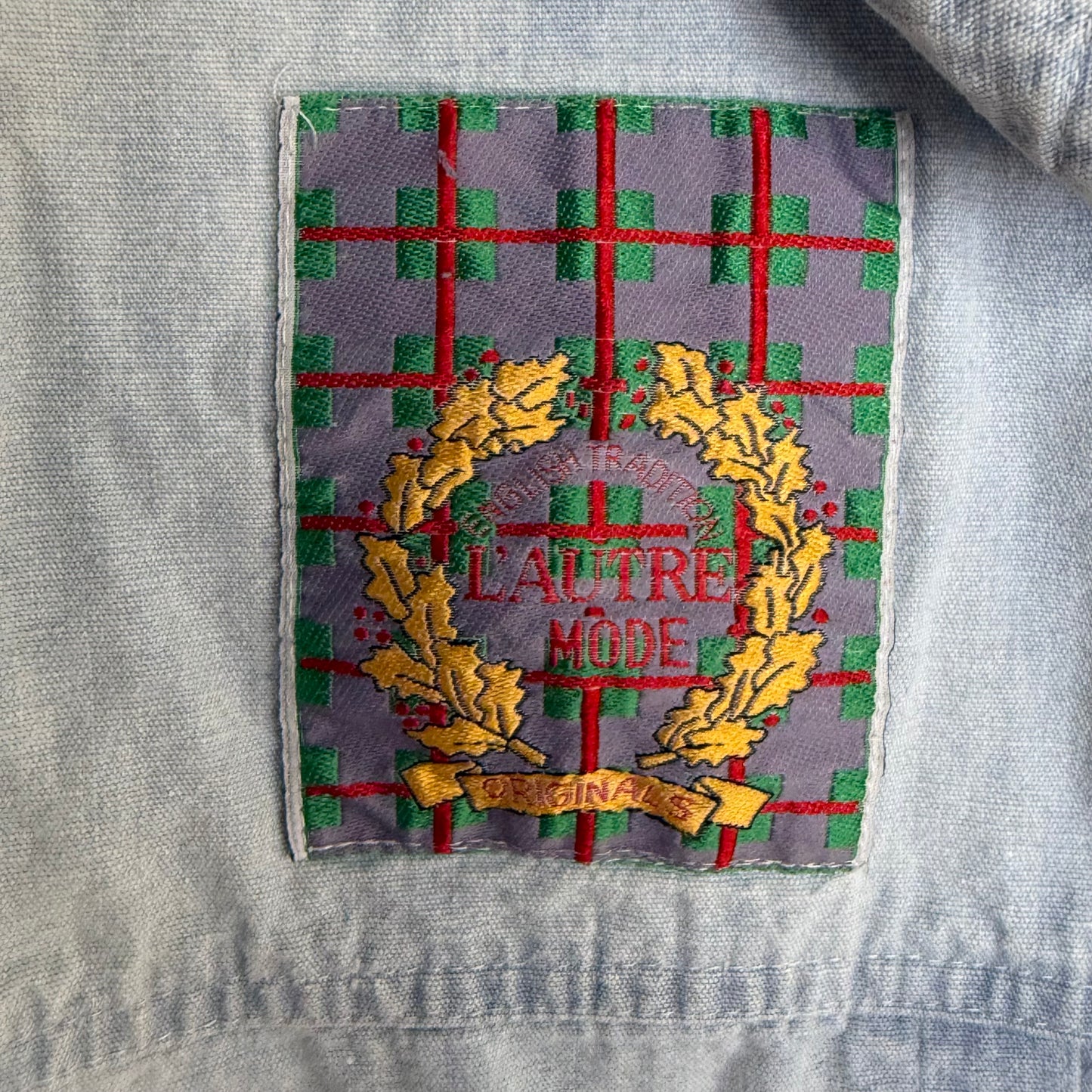 1980s Kids Denim Jacket with Patches, L’Autre Mode Size 9/10