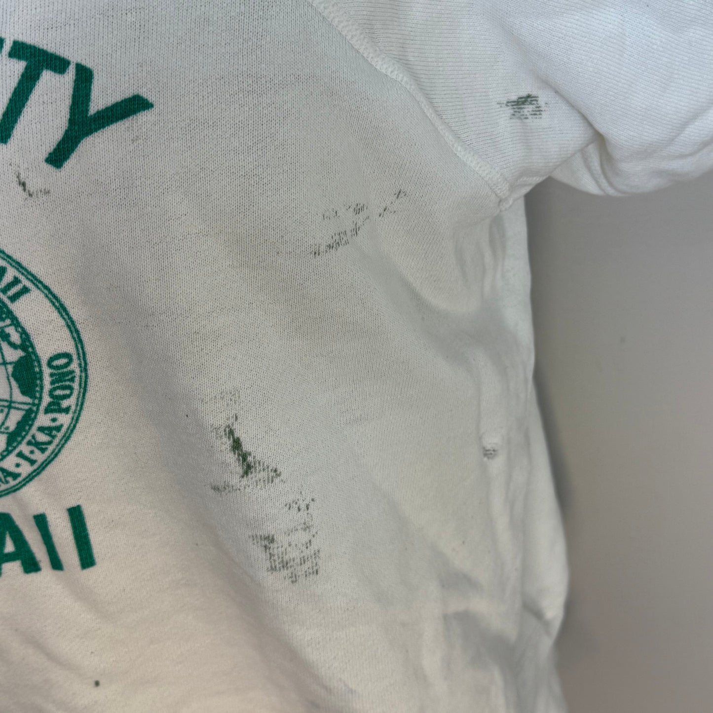 1960s University of Hawaii Sweatshirt, Distressed, Size Large-XL