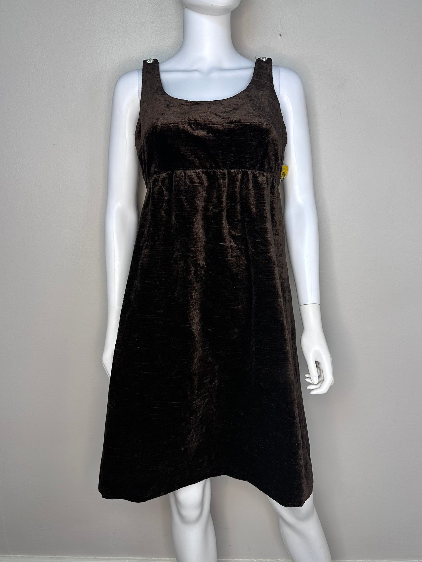 1960s Brown Tapestry Velvet Mod Dress Suit, Junior House Boutique Collection Size Small