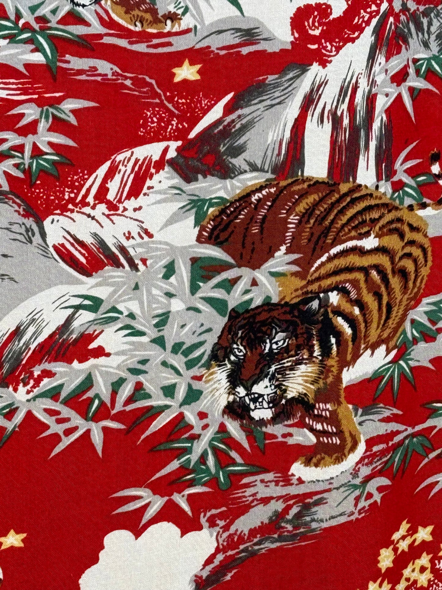 1970s/80s Tiger Print Hawaiian Shirt, Rayon, Kennington Ltd California Size Large