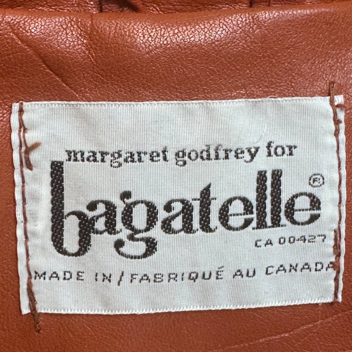 1970s Women’s Brown Leather Three Piece Pant Suit, Margaret Godfrey for Bagatelle Size XS, Blazer Vest Pants