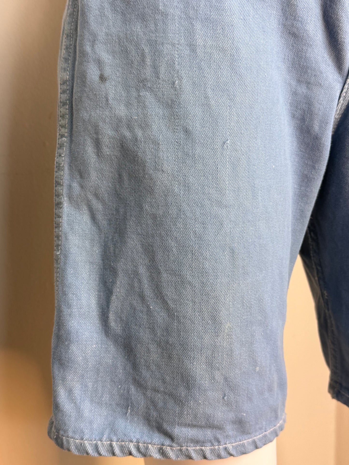 1950s/60s Light Blue Denim Shorts, 27" Waist, High Waisted
