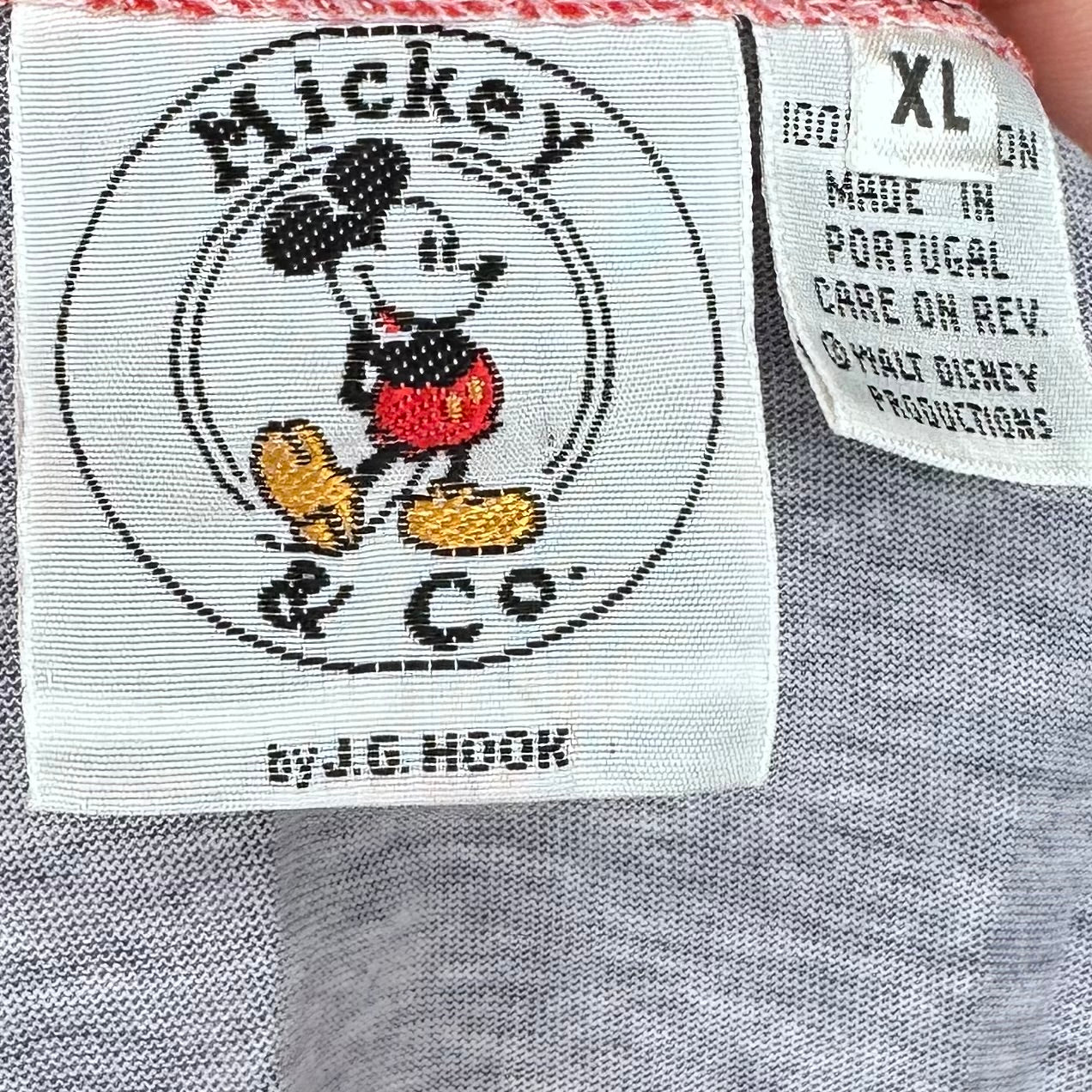 1980s/90s Striped Donald Duck T-Shirt, Mickey & Co by J.G. Hook Size L/XL, Walt Disney Productions Collectors Series #8
