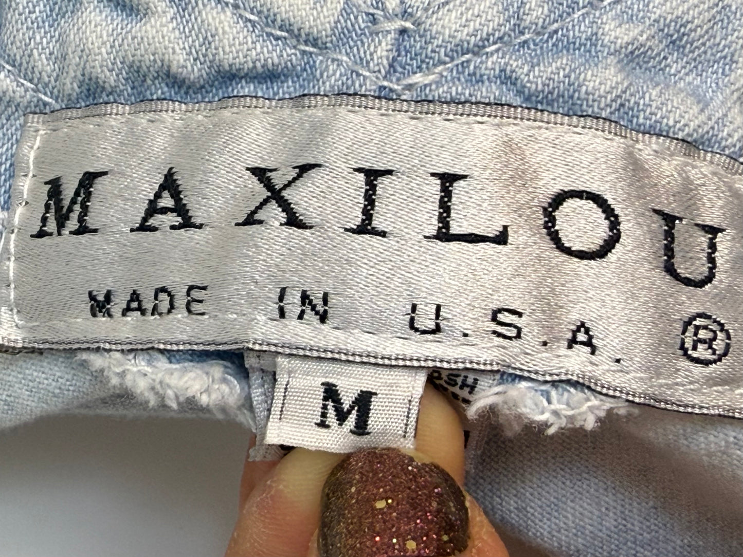 1980s Acid Wash Denim High Waist Overalls, Maxilou Size Medium, Suspender Jeans Jumpsuit